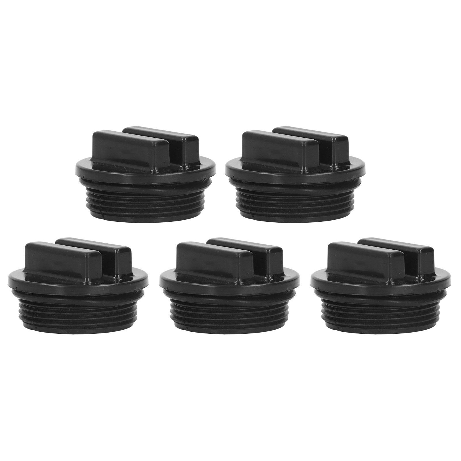 Packung Mit 5 G1 1/2 Außengewinde-winterablaufstopfen Mit O-ring Für Rücklauffilter Von Schwimmbädern, Whirlpools Und Thermalquellen (schwarz).