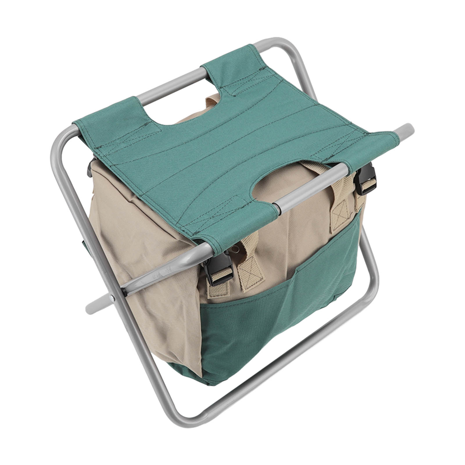 Klappbarer Gartenhocker, Multifunktionaler Klappstuhl Mit Großem Fassungsvermögen Und Werkzeugaufbewahrungstasche, Ideal Für Gewächshaus, Angeln, Camping Und Reisen.