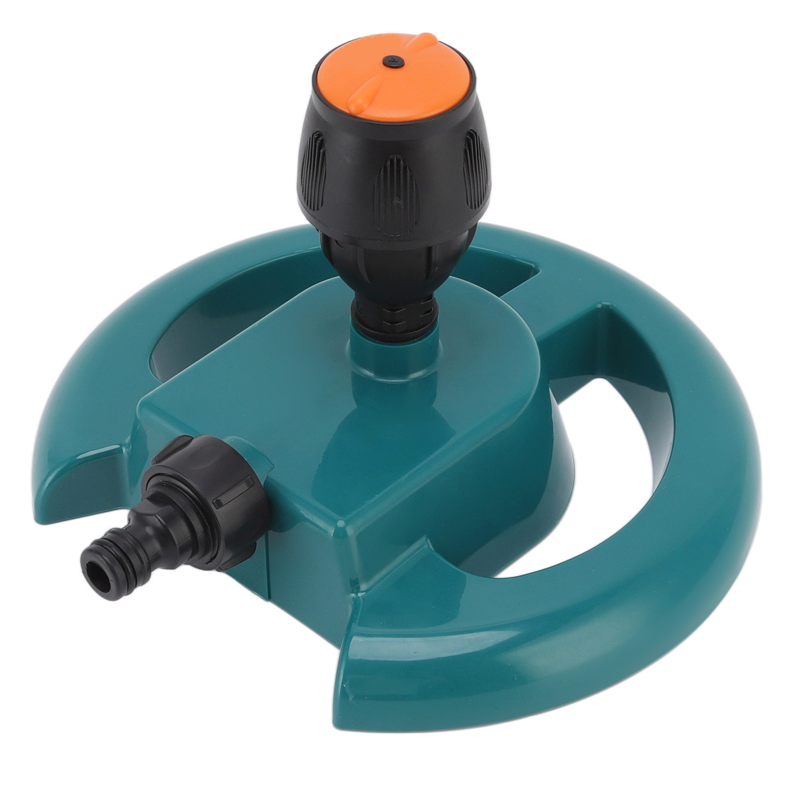 Automatischer, Um 360° Drehbarer Gartensprenger Mit Robustem, Rundem Abs-sockel. Ideal Zum Bewässern Von Rasenflächen Und Gartenwegen.