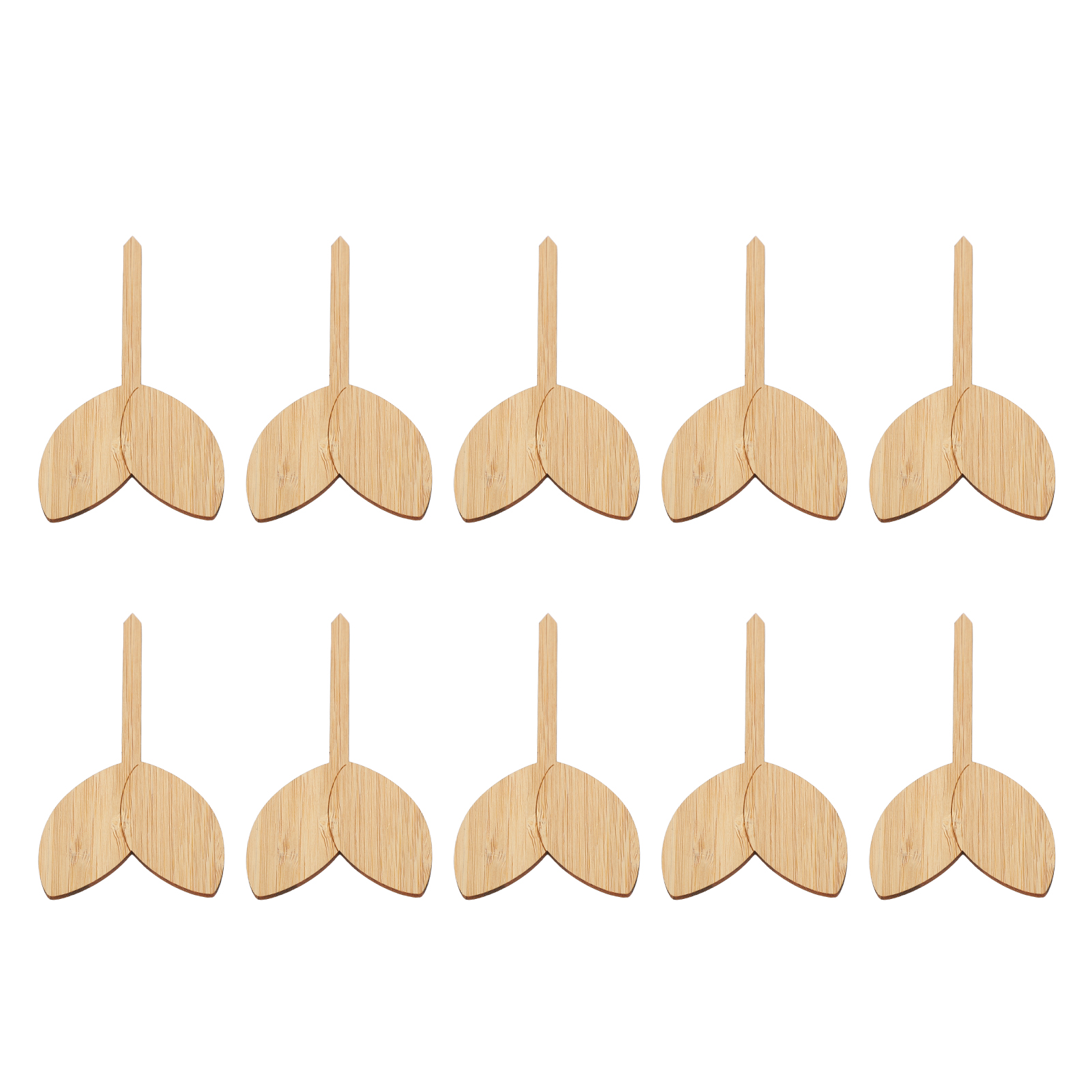 10 Pflanzenetiketten Aus Bambus, Leicht Zu Beschriften, 3 Mm Dick, Dekorative Gartenstecker In Blattform