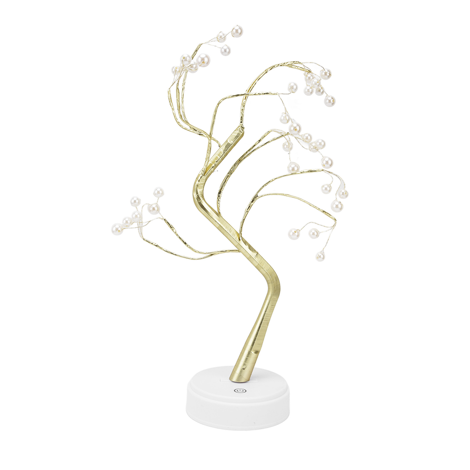 Tischleuchte Für Bonsai-bäume, Verstellbar, Sicher Und Stabil, Mit Kupferdraht-usb-kabel Für Zuhause, Weihnachten Und Büro, 36 L, Perlmuttfarbenes, Warmes Licht