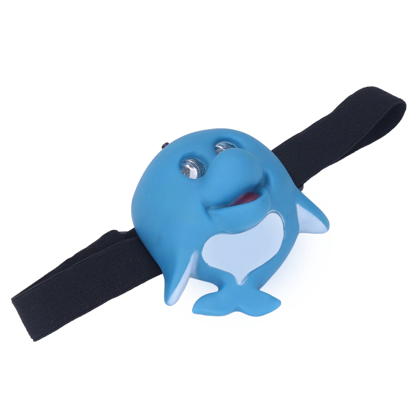 Kinder-stirnlampe In Delfinform, Blau, Aus Umweltfreundlichem Kunststoff, 2 Leuchtmodi, Tragbar, Batteriebetrieben, Für Den Außenbereich