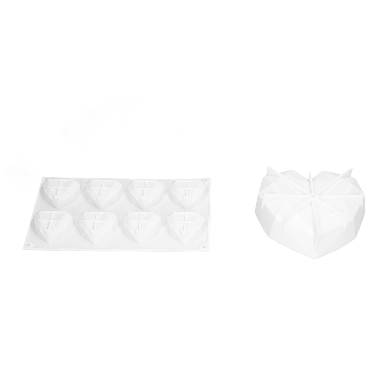 2-teiliges Herzform-set Aus Lebensmittelechtem Silikon Für Diy-backprojekte, Ideal Zum Backen Von Schokolade, Fondant Und Hochzeiten.