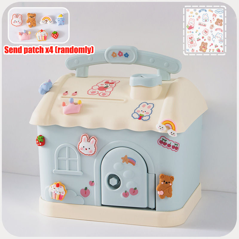 Cartoon-haus-spardose Mit 3d-aufklebern, Diy-aufbewahrungsbox Für Kinder Und Erwachsene, Spardose Für Münzen Und Banknoten, Geschenkidee
