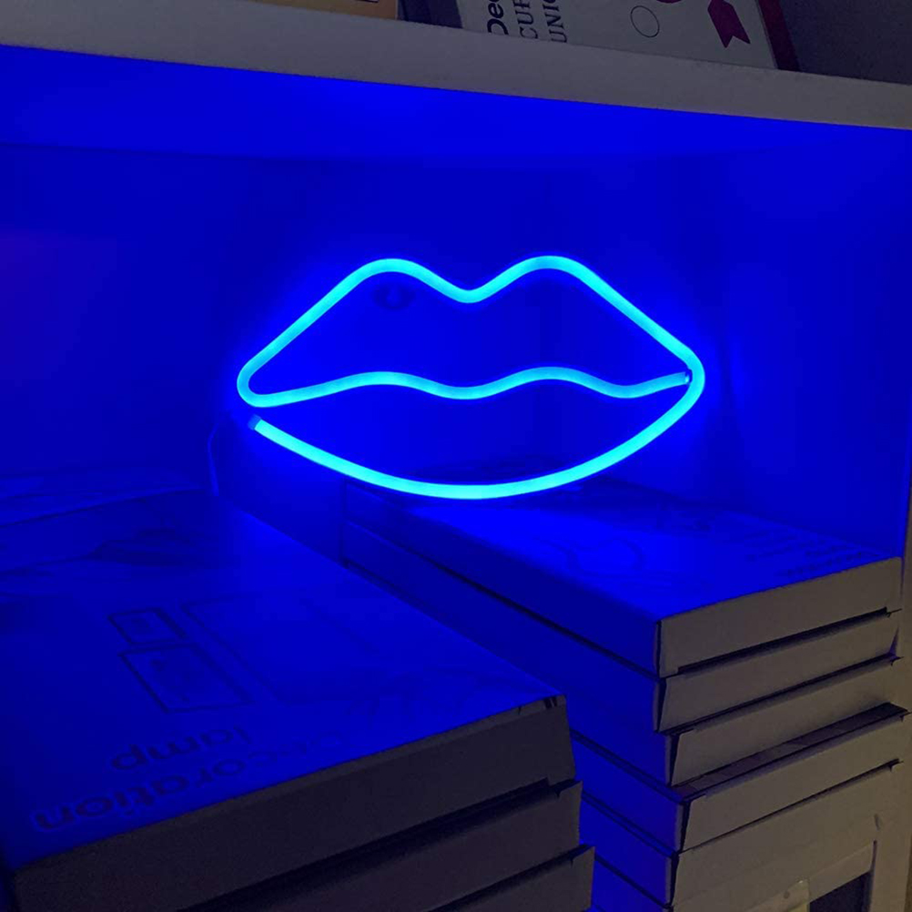 Led-beleuchtete Wanddekoration In Lippenform, Batterie- Oder Usb-betrieben, Ideal Für Die Hausbar, Partys, Weihnachten Oder Hochzeiten.