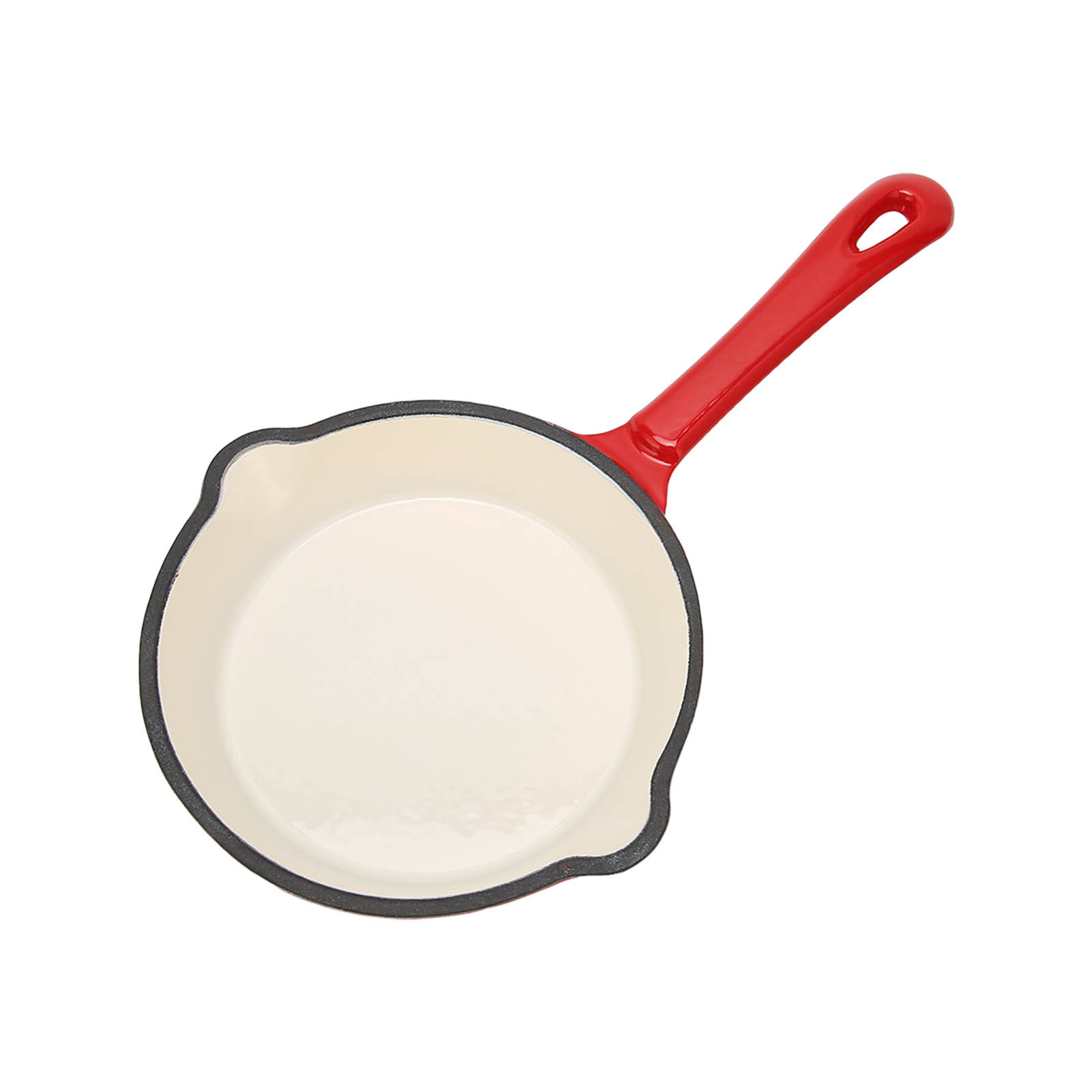 Tiefe Bratpfanne Aus Gusseisen Mit Emaille-doppelschicht, Antihaftbeschichtung, Langem Griff, Robust Und Langlebig – Ideal Für Zuhause Und Restaurant