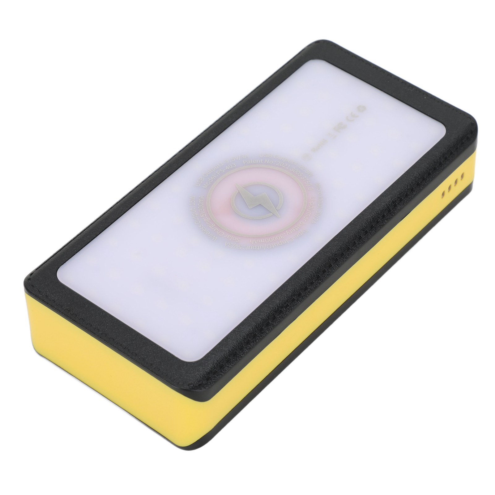 30.000 Mah Solar-powerbank, 3 Beleuchtungsmodi, 66 Leds, 4 Usb-anschlüsse, 40-w-led Für Camping, Bergsteigen Und Angeln.