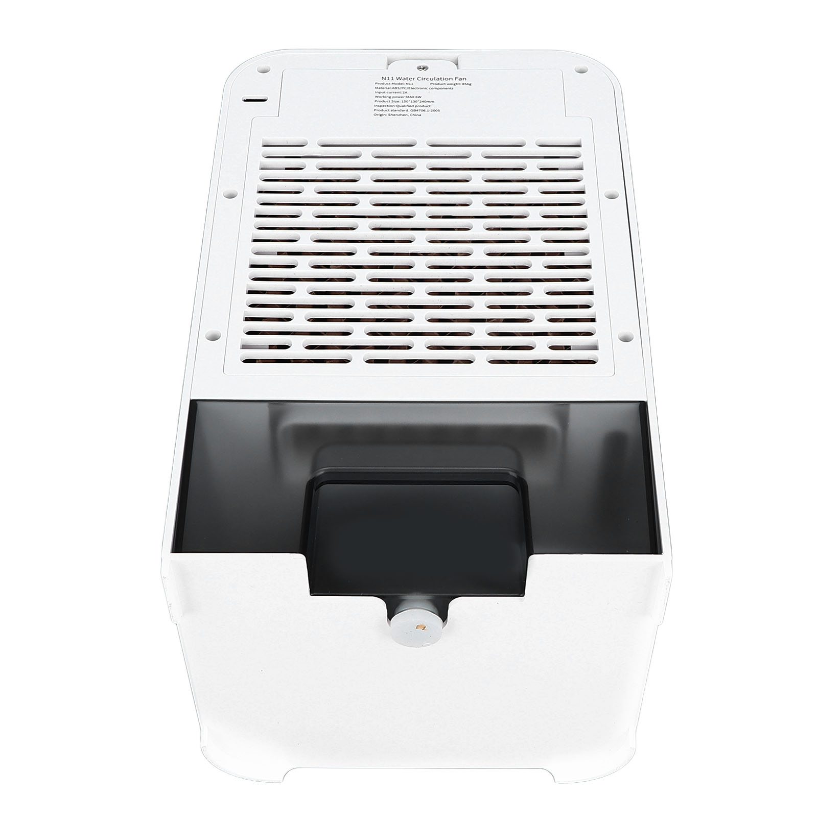 Ventilator-luftbefeuchter 500 Ml, Usb-betrieben, 6 W, 2 A, 5 V, Luftkühler Mit Drei Einstellbaren Stufen, Ausziehbarem Design, Fensterlose Klimaanlage