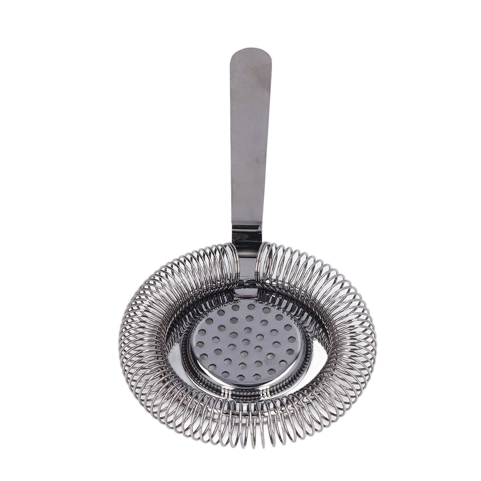 Professionelles Cocktailsieb Aus Schwarz Verchromtem Edelstahl, Feine Filtration, Ideal Für Bars, Restaurants Und Partys.
