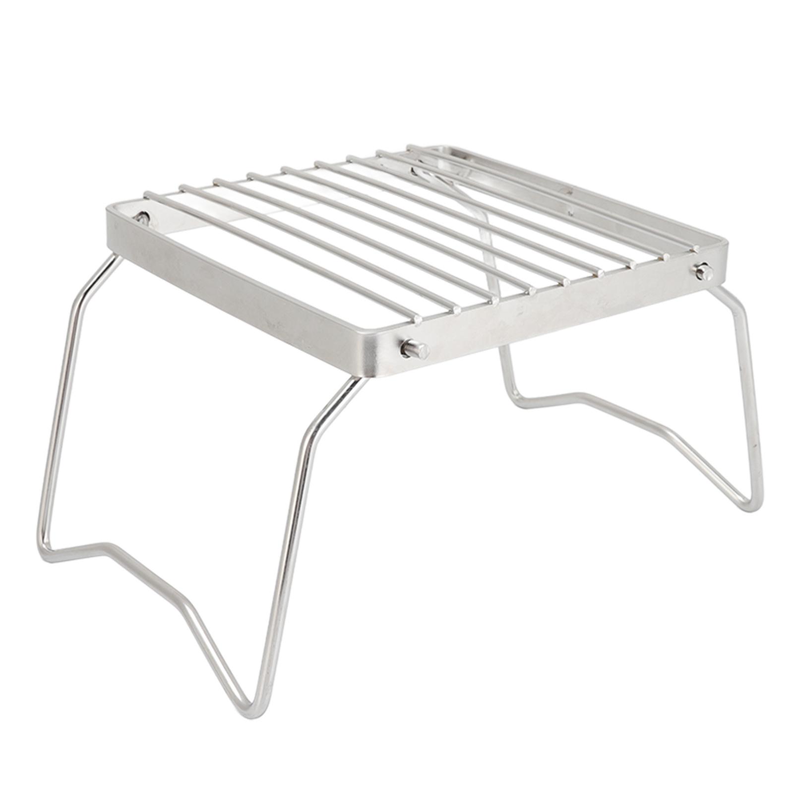 Klappbarer Campinggrill Aus Edelstahl, Qqb-grillrostform, Ideal Für Picknicks Und Outdoor-aktivitäten.
