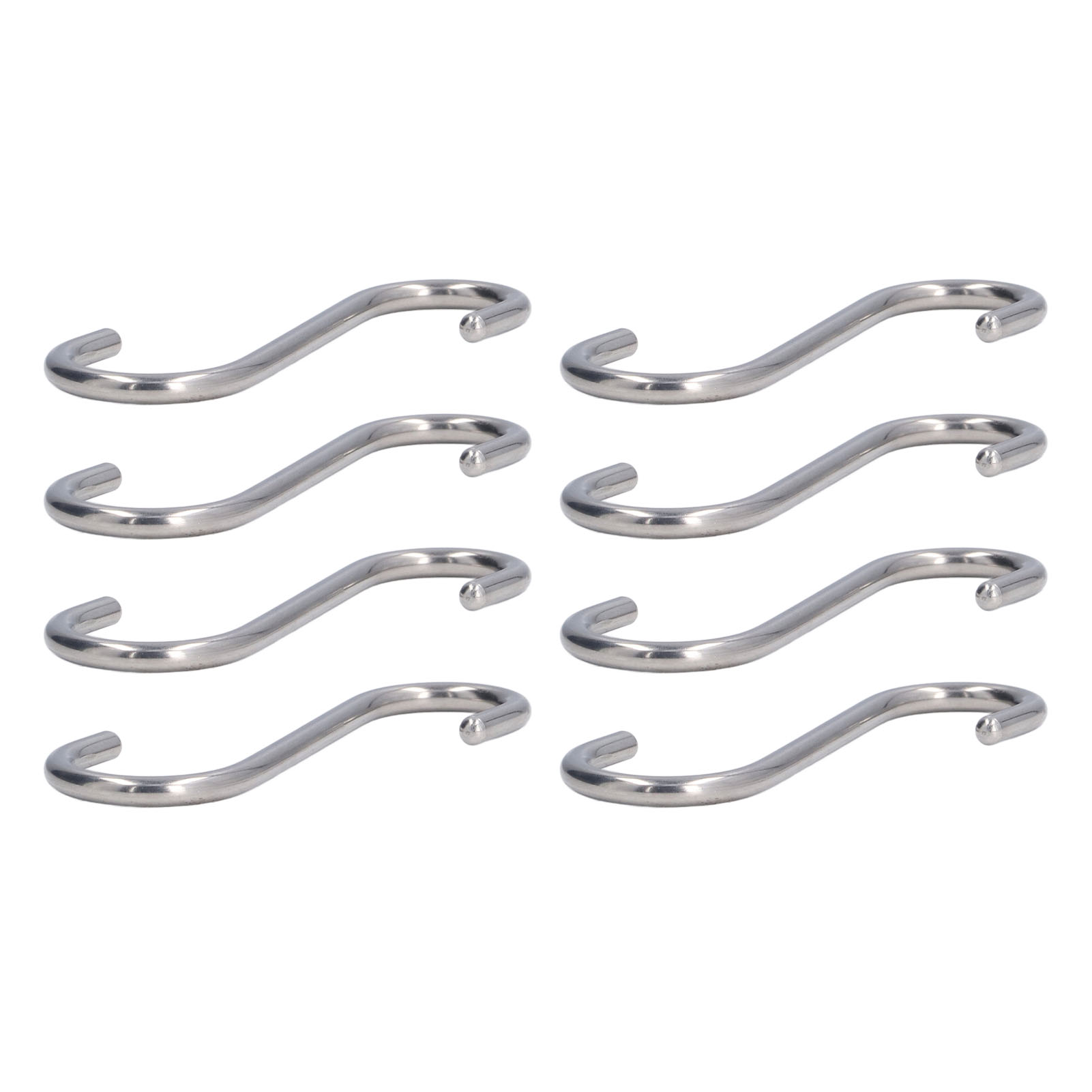 Set Mit 8 Rostfreien S-haken Aus Edelstahl, Robust Und Einfach Zu Bedienen, Für Küche Oder Badezimmer.