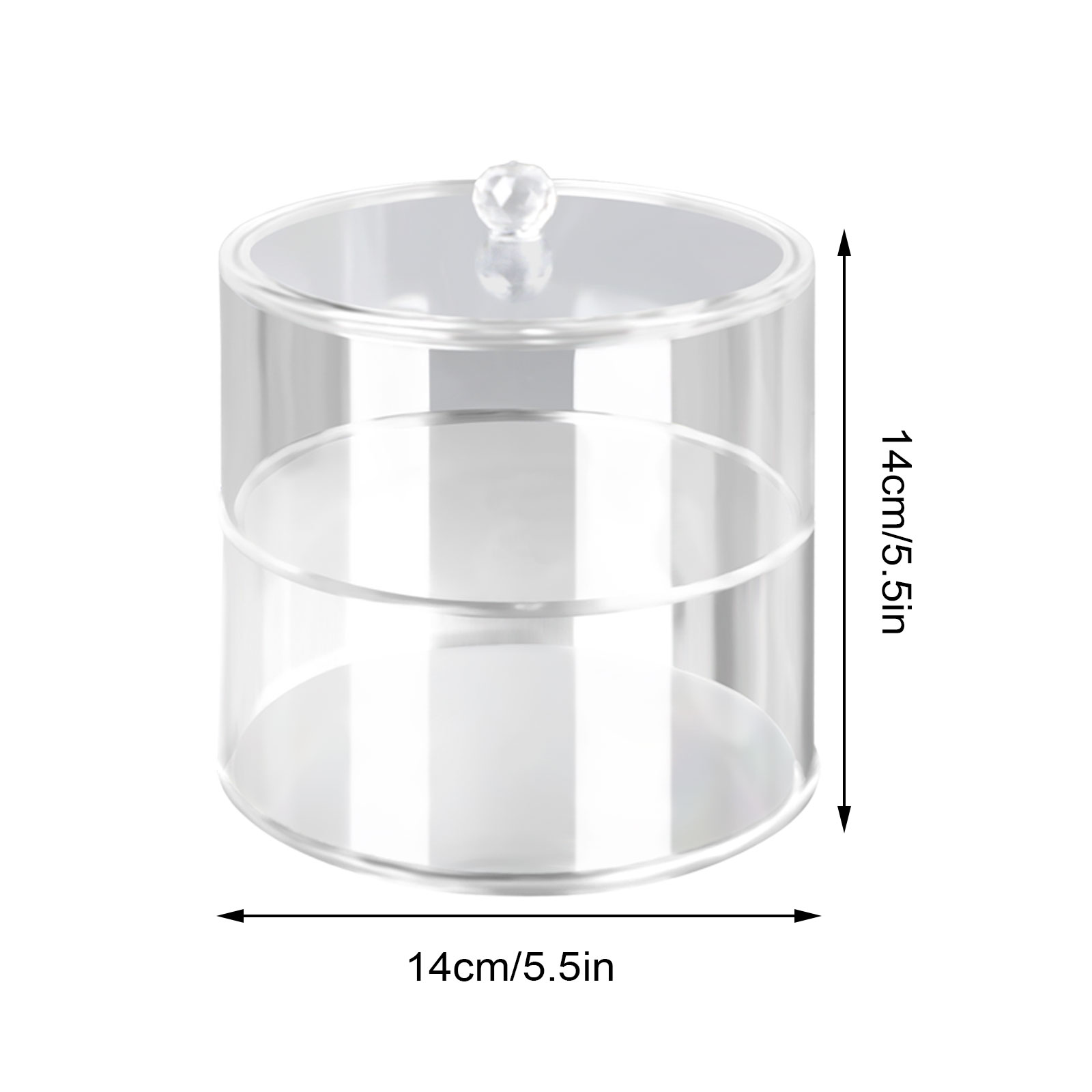 Zweistöckiger Gürtel-präsentationsständer Aus Transparentem Acrylglas, 14 Cm (5,5 Zoll) Durchmesser, Robust Und Leicht.