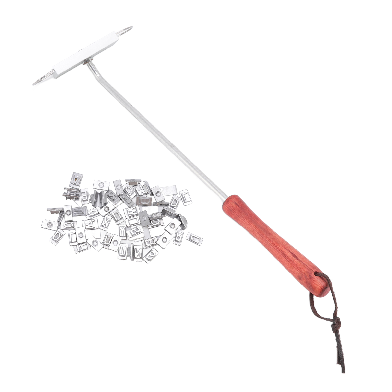 Brenneisen Für Grillgerichte, Englische Buchstaben, Edelstahl, Mit Holzgriff.