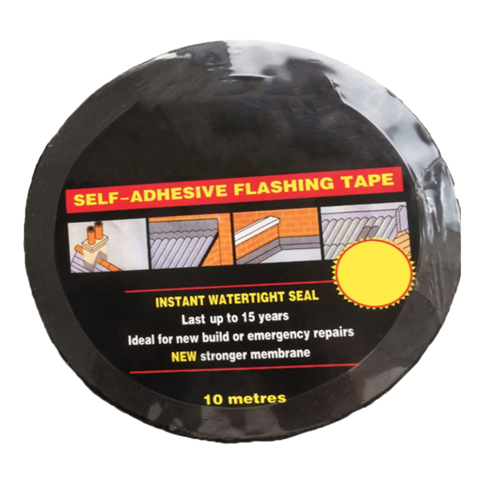 Selbstklebendes Bitumenband, Wasserdicht, Wärmeisolierend, Zur Fugenreparatur, 5 Cm X 10 M / 2 X 393,7 Zoll Rolle