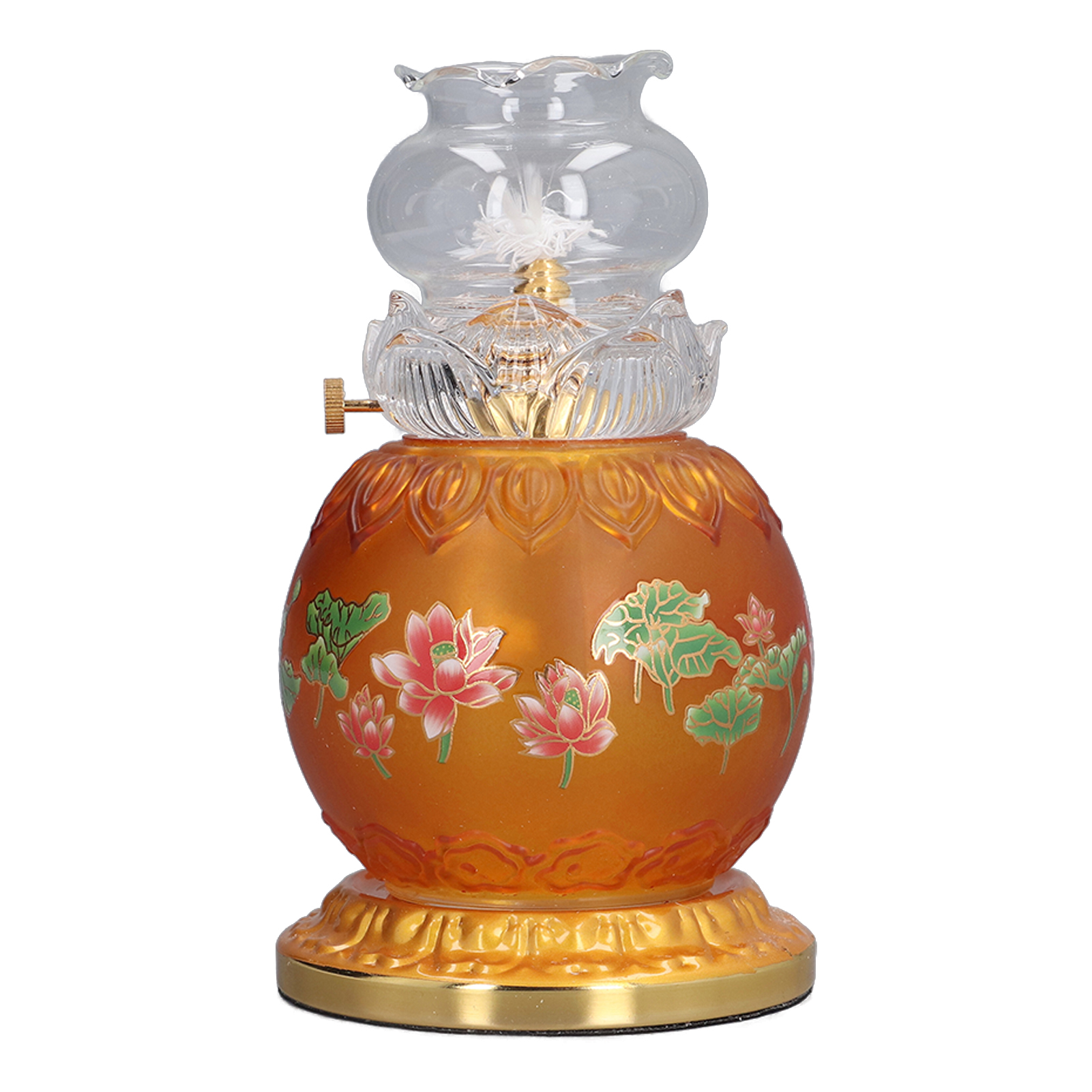 Buddhistische Tempelblume, Glasierte Buddha-öllampe Für Kirchen, Tempelläden Und Opfergaben