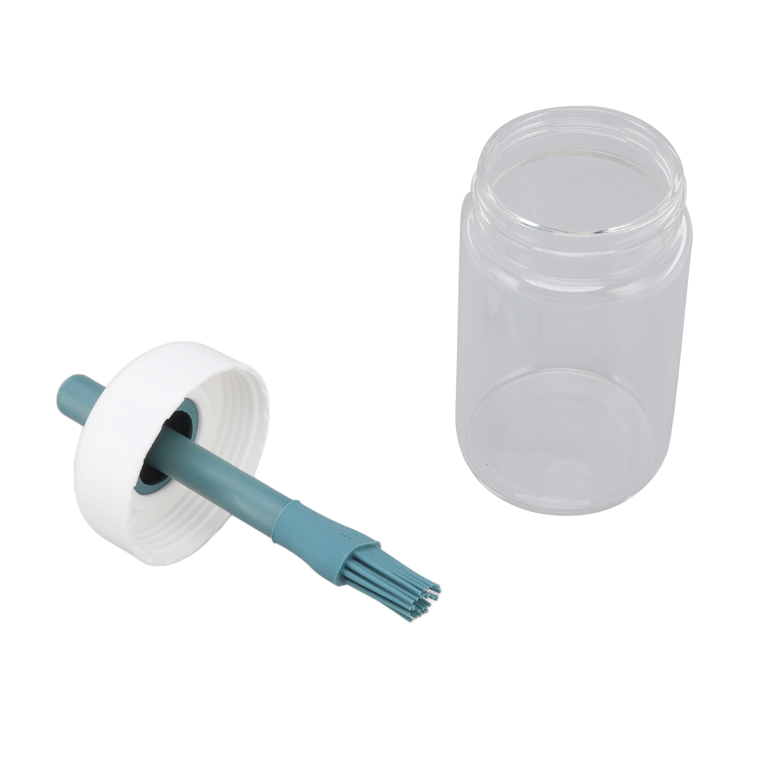 2-in-1-ölspender Mit Druckfunktion, Glasflasche Mit Silikonpinsel, 230 Ml, Dunkelgrün