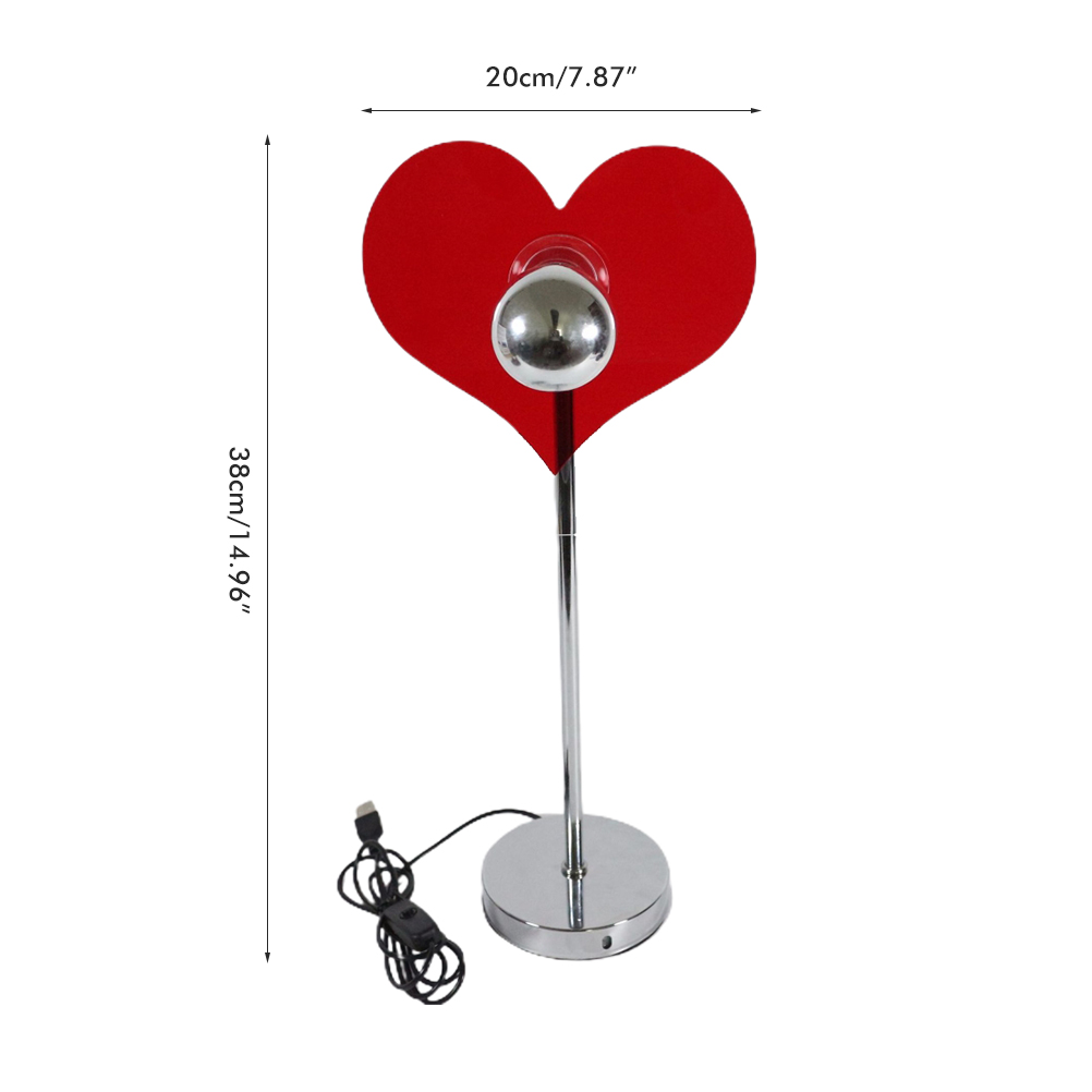 Herzförmige Tischlampe, Liebesprojektionslampe, Herzförmige Led-ambientebeleuchtung, Hintergrund-wanddekoration, Geschenk Für Freunde Und Liebhaber