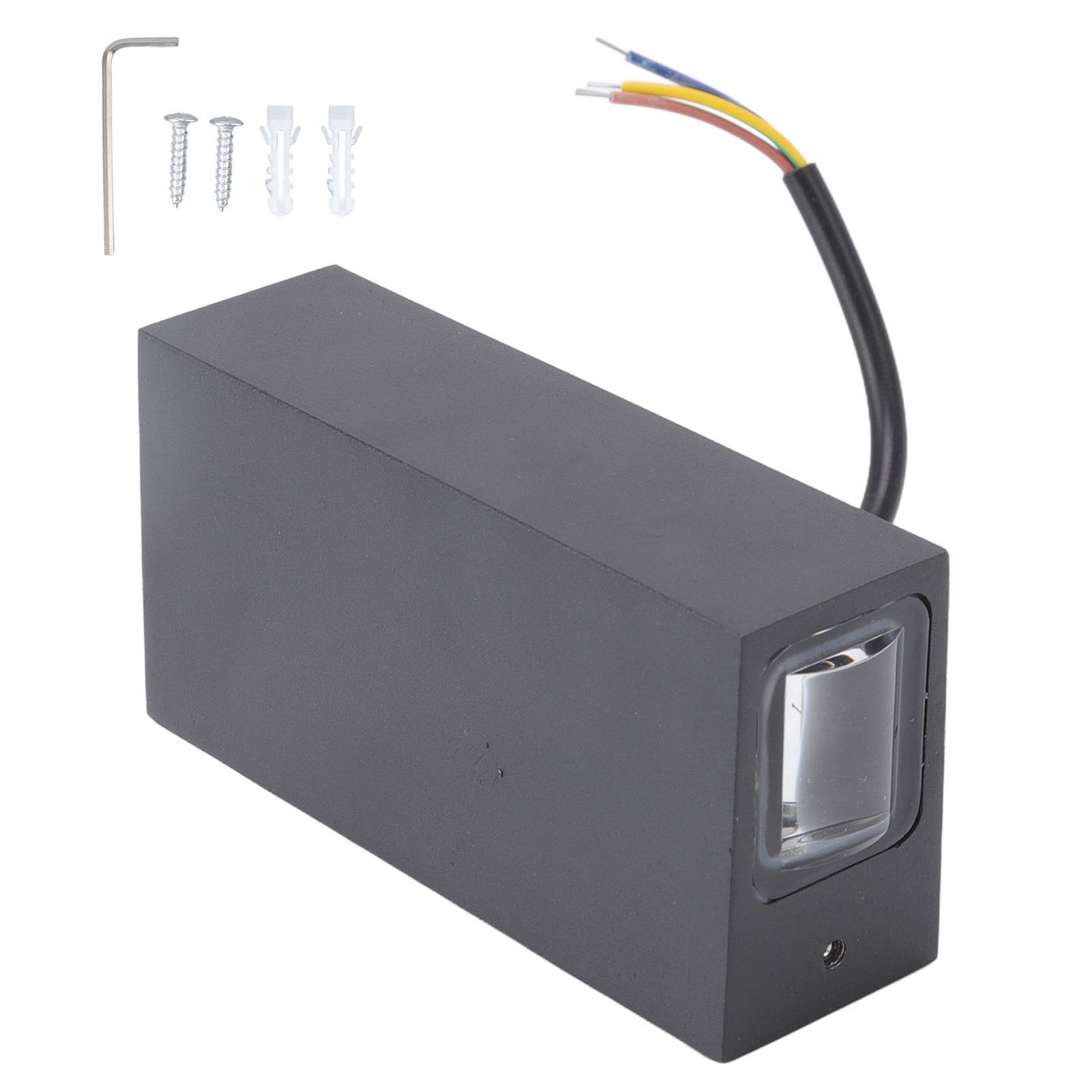6-w-led-wandleuchte, Schwarzes Gehäuse, 2 Leds, Warmweißes Licht, Ideal Für Wohnzimmer, Flur Oder Garten, 85–265 V Wechselstrom