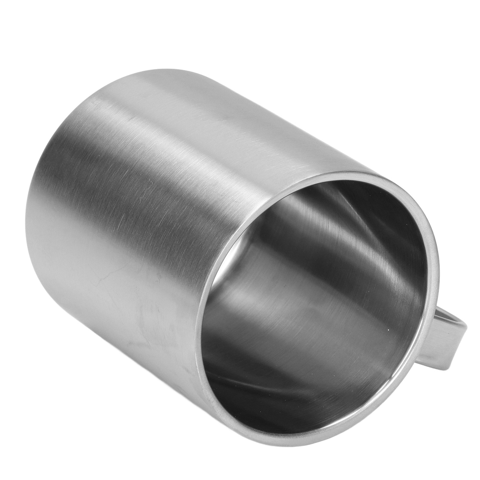 Edelstahlbecher, 300 Ml Fassungsvermögen, Doppelwandig, Ergonomisches Design, Strukturierte Oberfläche, Mit Henkel