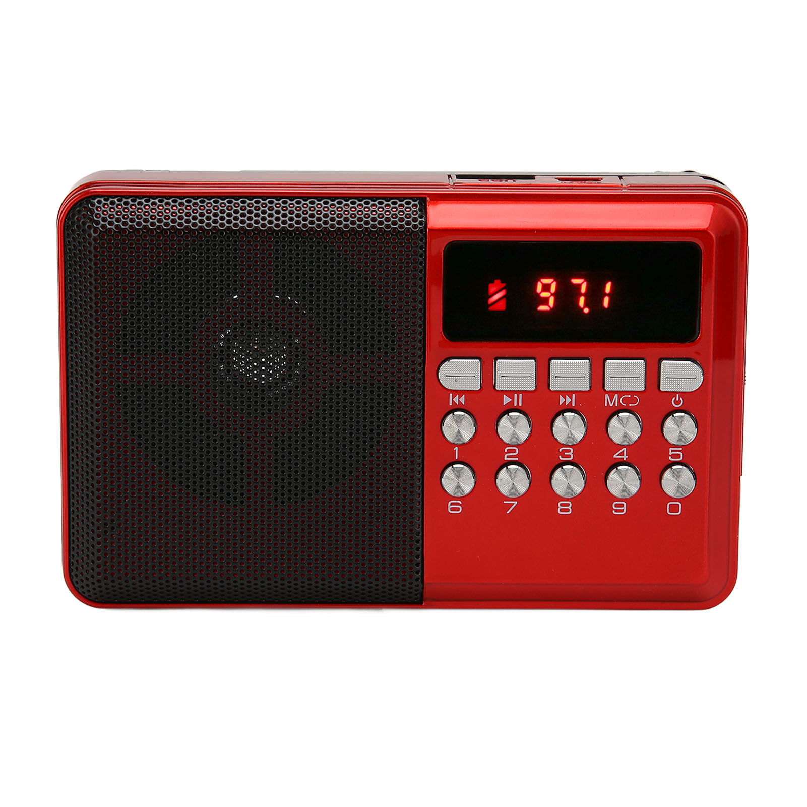 Tragbares Am/fm-radio Mit Speicherkarten- Und Mp3-wiedergabe, Batteriebetrieb, Ergonomischer Außenantenne Und Taschenradio
