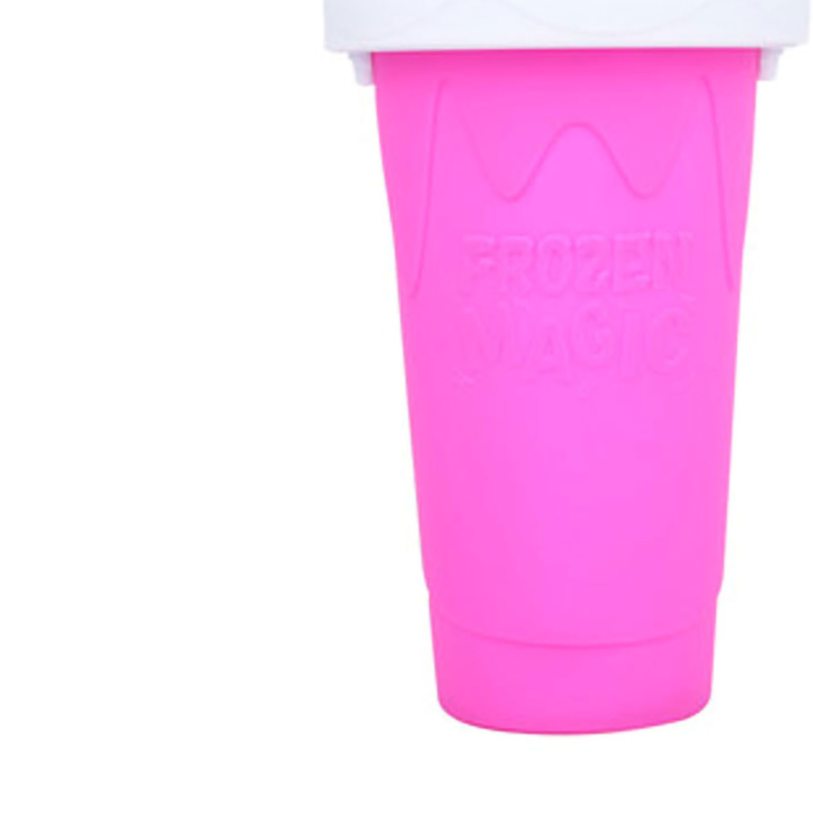 Quick Frozen Cup – Tragbarer Isolierbecher, Durstlöschend Und Erfrischend, Aus Silikagel, Für Selbstgemachte Smoothies, Rosarot, 400 Ml