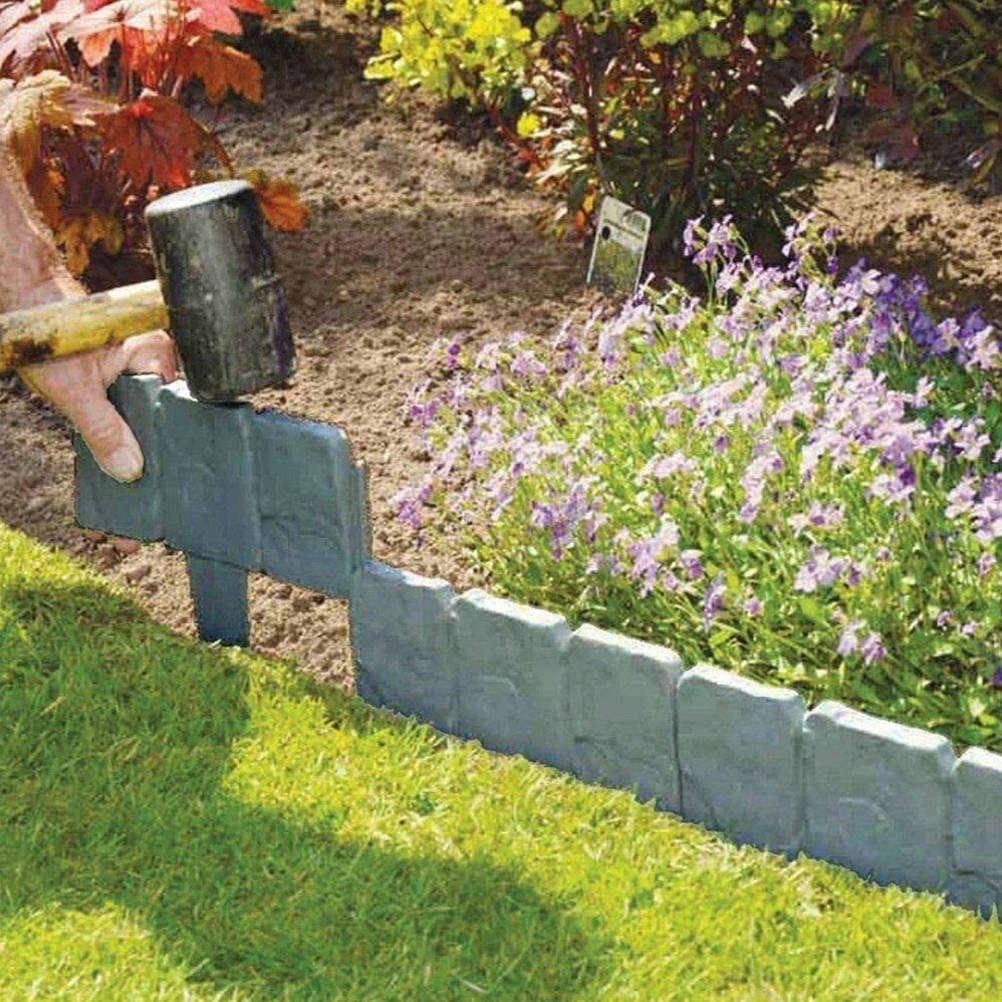 20 Dekorative Kunststoff-gartenrandstreifen Für Rasenflächen Und Landschaftsgestaltung