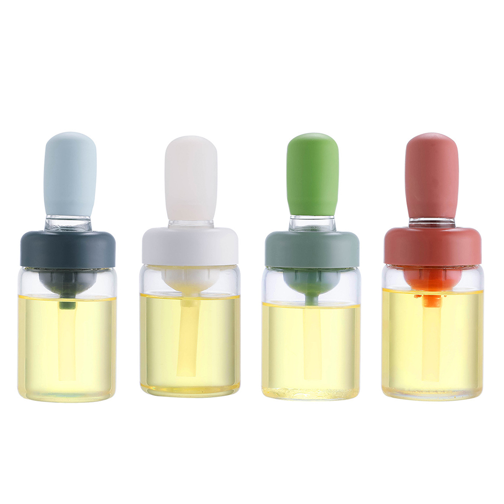 Ölflasche Mit Silikonpinsel, Ölspender, Silikonpipette, Messbehälter Für Öl Zum Kochen, Braten Und Backen In Der Küche