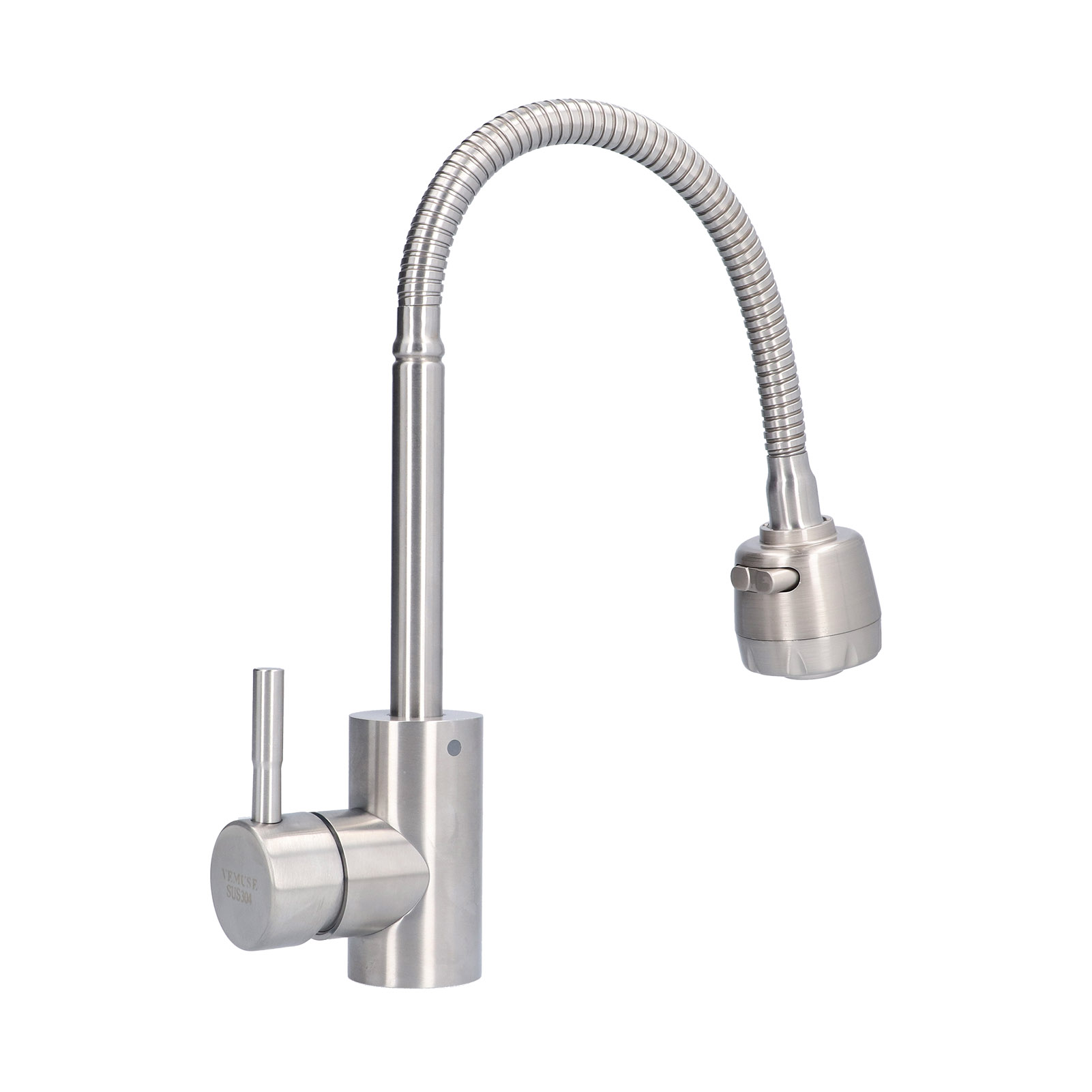 Universeller Edelstahl-wasserhahn Für Badezimmer, Waschbecken, Warm- Und Kaltwasser Mit 2 Geschwindigkeitsstufen Für Küche Und Haushalt