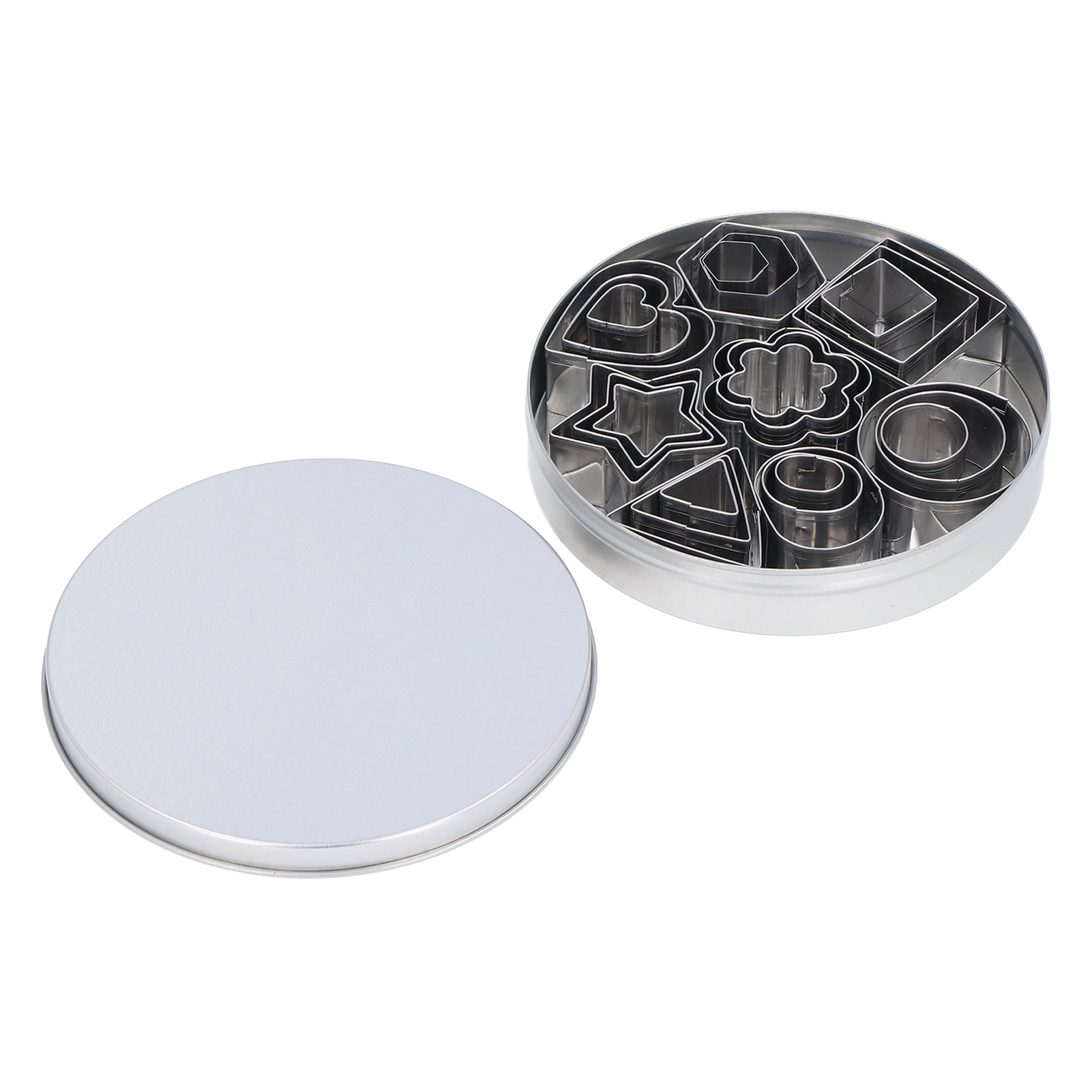 24-teiliges Tragbares Keks- Und Mousse-formen-set Aus Edelstahl – Backzubehör