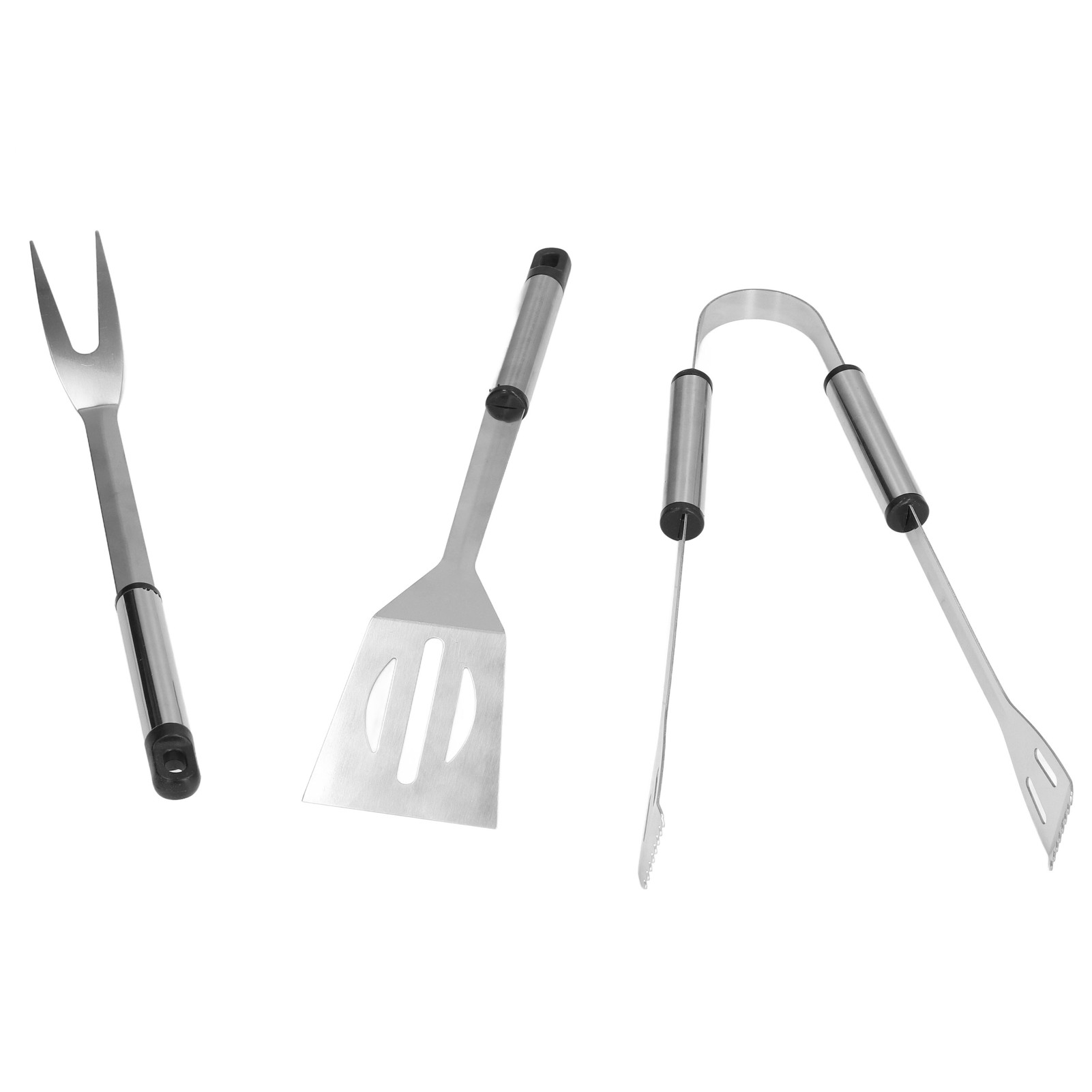 3-teiliges Grillset Aus Edelstahl Mit Gabel, Schaufel Und Clip – Robustes Bbq-grillbesteck