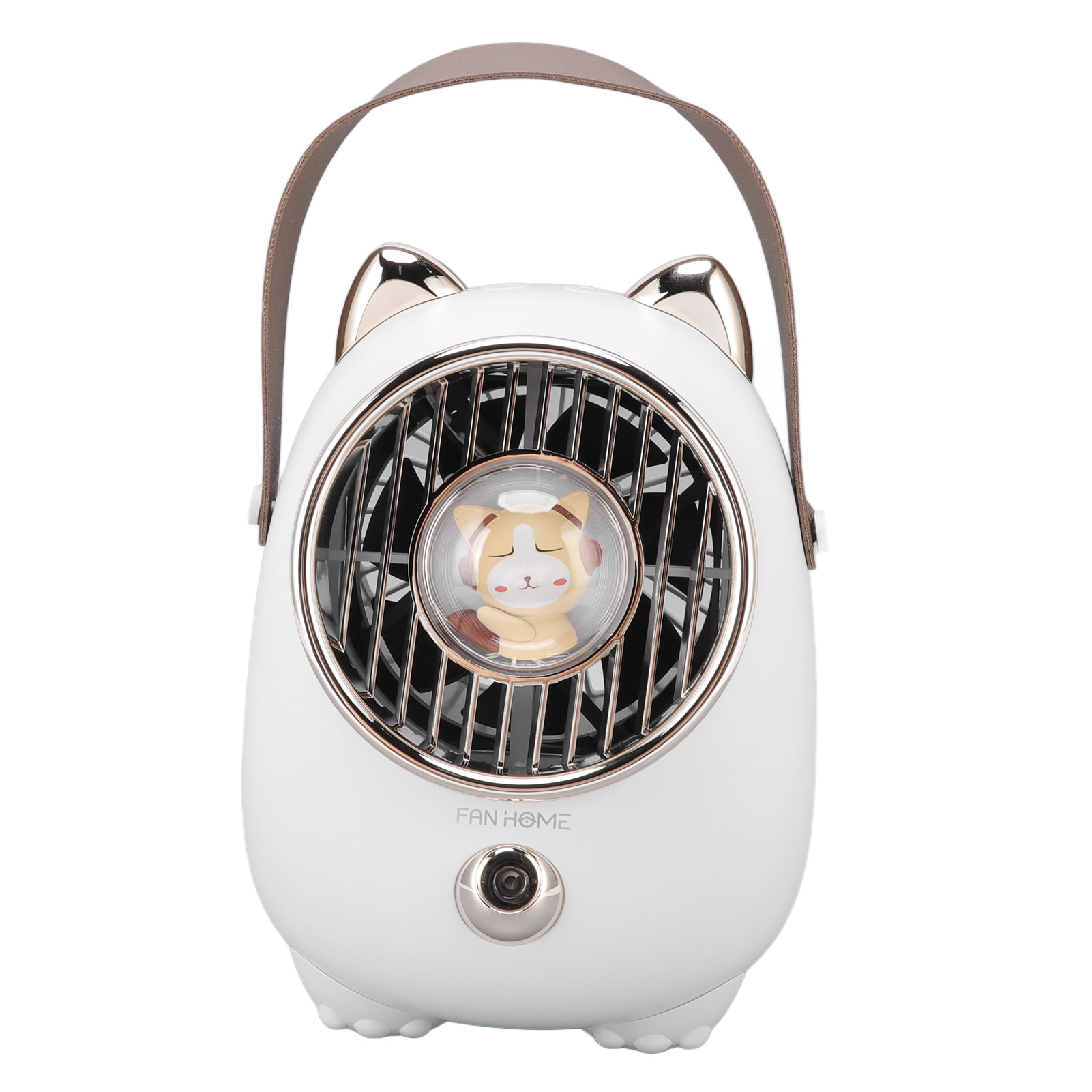 Tragbarer, Multifunktionaler Klimaventilator Mit 350 Ml Luftbefeuchter, Usb-aufladung Und Led-ambientebeleuchtung.