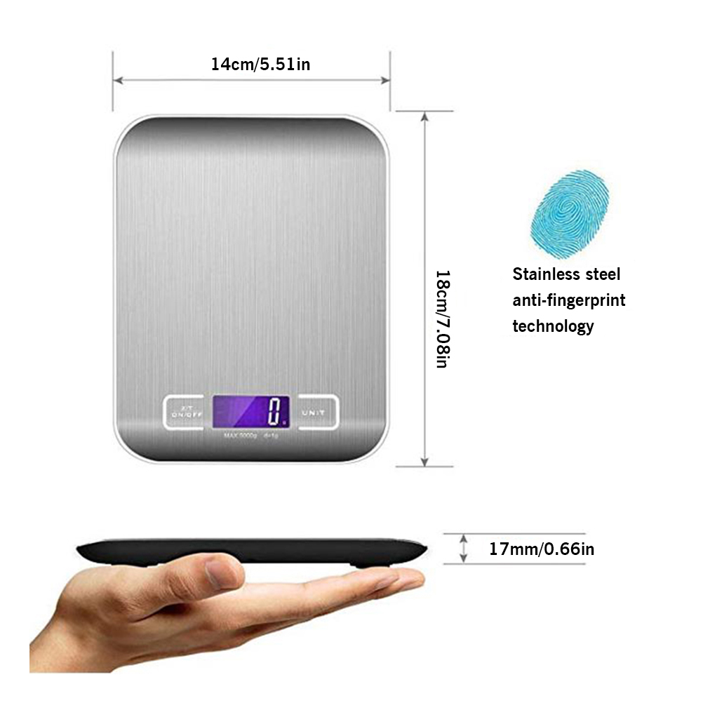 Hochpräzise Elektronische Küchenwaage 5 Kg/1 G, Digitale Lcd-lebensmittelwaage, Messwerkzeug