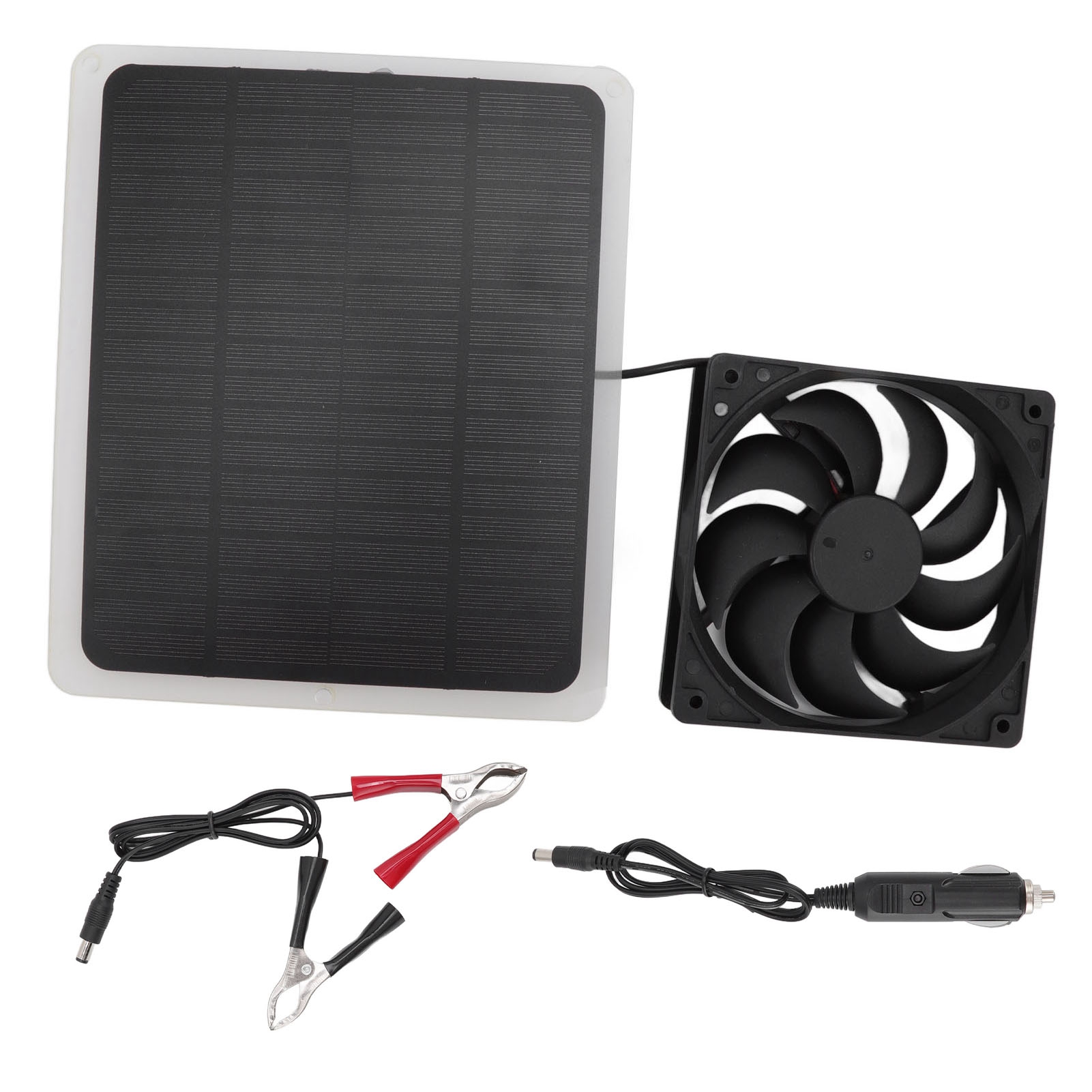Leichtes 10-w-solarventilator-set Mit Solarladegerät Für Gewächshaus, Tierzwinger Oder Baumhaus