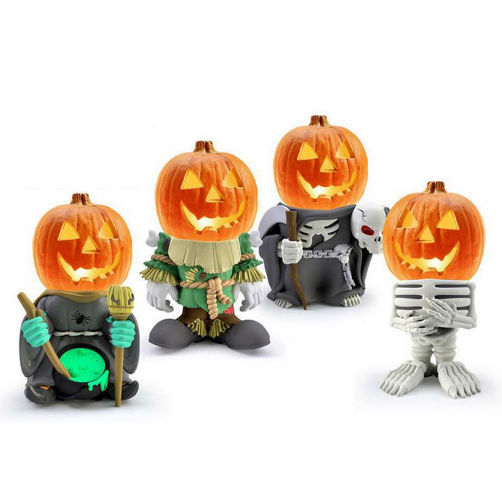 Kürbis Aus Kunstharz, Ritter, Halloween-dekoration, Leuchtende Laterne, Tischnachtlicht, Lampe Fürs Kinderzimmer, Veranda