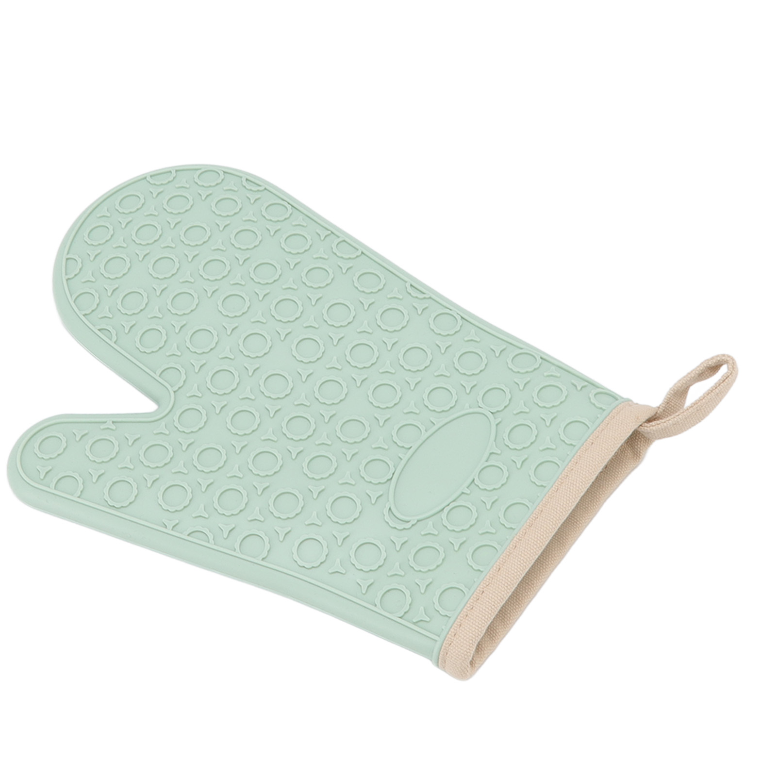 Grüner Silikon-küchenhandschuh, Hitzebeständig, Wasserdicht Und Rutschfest, Mit Baumwollfutter.