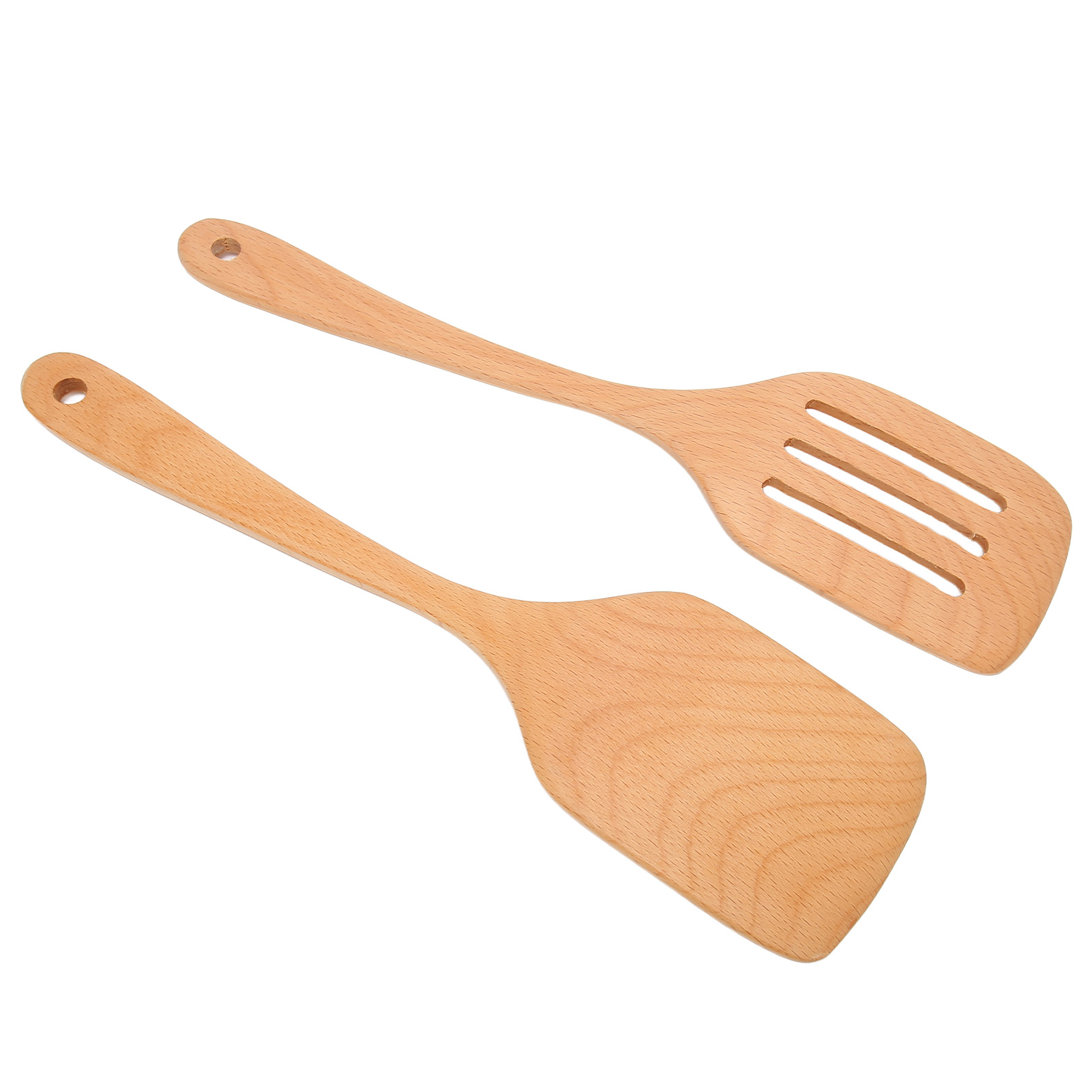 Set Mit 2 Leichten Und Hitzebeständigen Holzspateln Für Die Heimische Küche