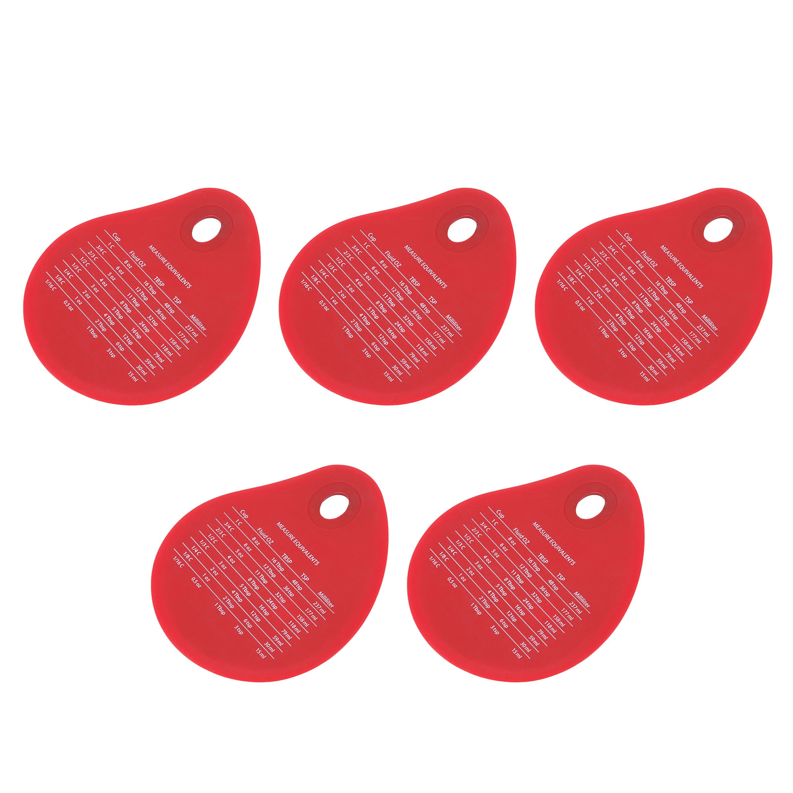 5-teiliges Silikon-teigschaber-set Mit Integrierter Antihaftbeschichtung, Lebensmittelecht, Umweltfreundlich, Mit Fingermulde Für Küche Und Bäckerei, Rot