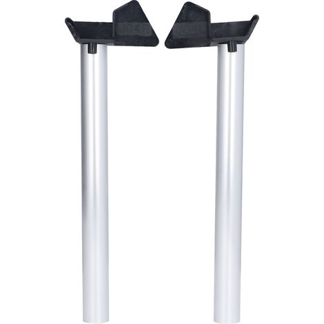 Set Aus 2 Silbernen Entwässerungsrinnen Für Gewächshäuser, Inklusive Fallrohr Und Regenwasserauffangbehälter.