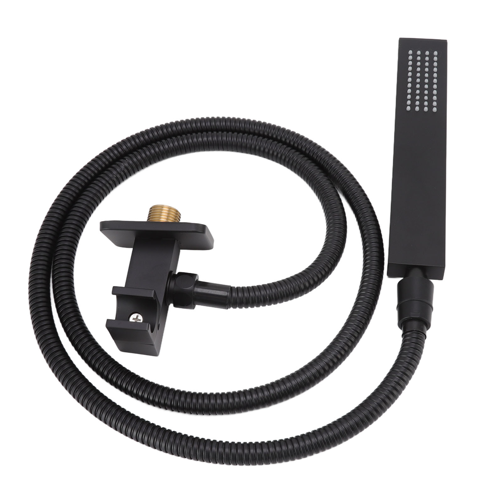 Schwarzes, Wandmontiertes Duschset Mit Hochdruck-duschkopf Und G1/2-gewinde Für Das Badezimmer