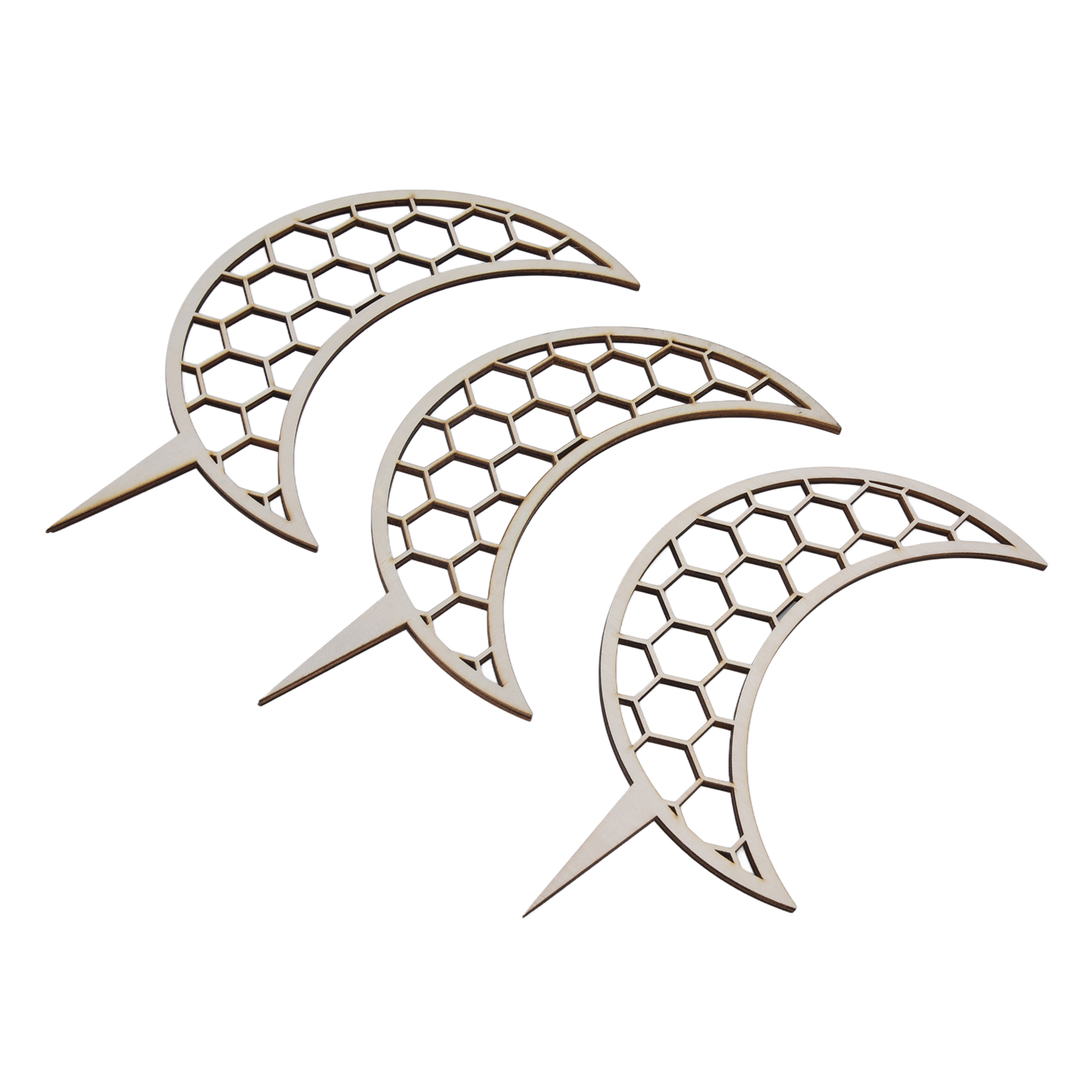 3-teiliges Rankgitter Aus Verbundholz Im Einzigartigen Design (30 Cm) Für Pflanzen, Mondform