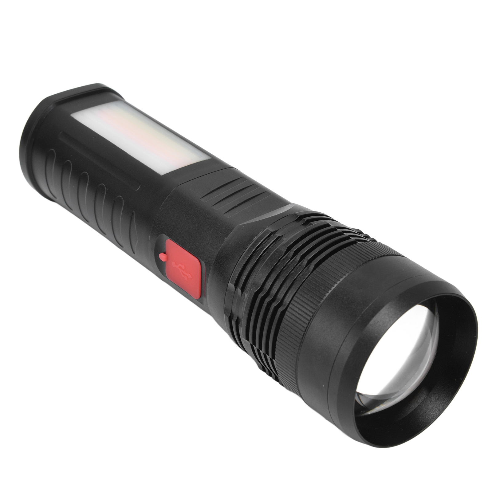 P70 Multifunktions-taschenlampe, Usb-wiederaufladbar, Cob-led-notfalllampe Mit Trageschlaufe Für Camping Und Wandern