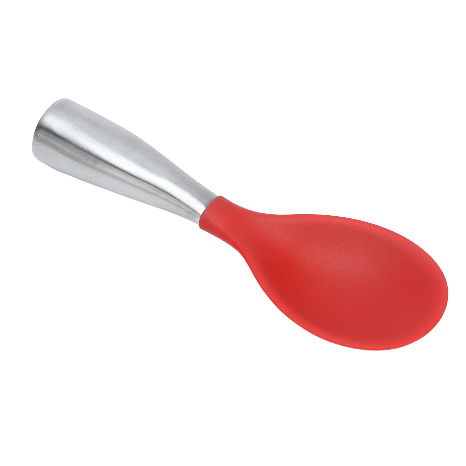Reislöffel Mit Silikon-edelstahlgriff, Antihaftbeschichtet, Stehend, Für Zuhause Und Restaurant