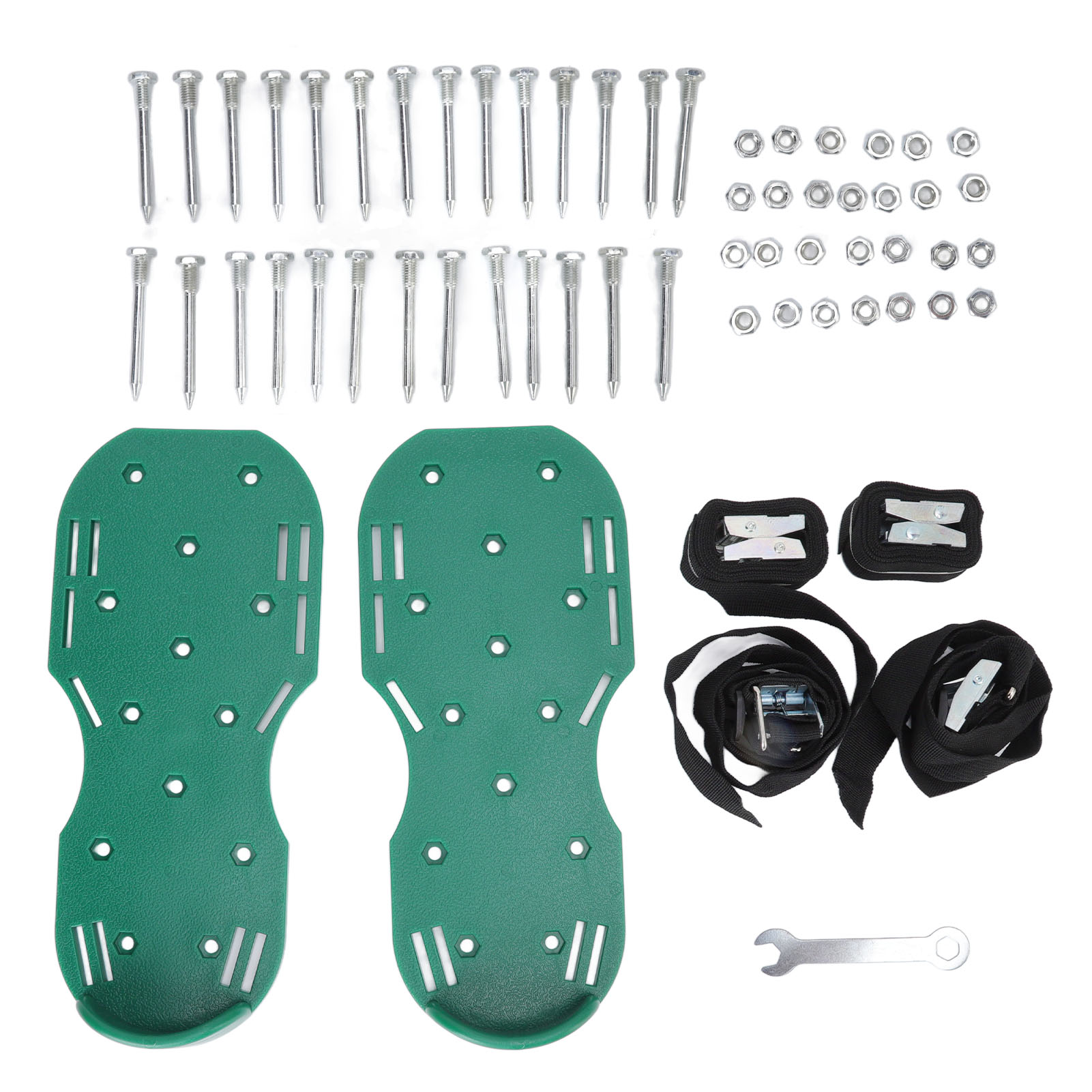 Spikeschuhe Für Rasenflächen Mit Dreieckigen Schnallenriemen, Für Gartenbelüfter Und Vertikutierer.