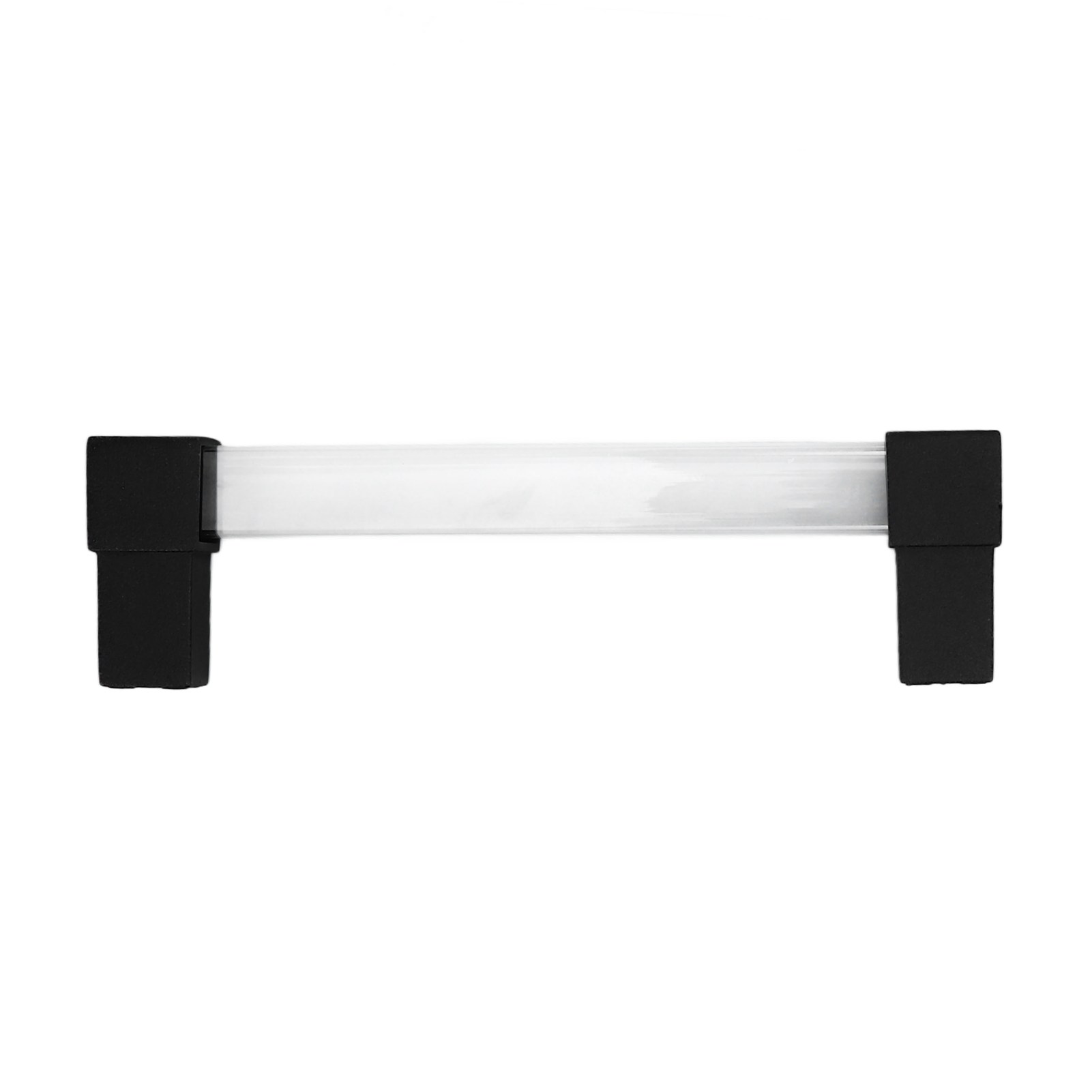 Acryl-schubladengriffe, Einlochig, Kristall-schubladengriffe Für Küchenschränke Und Kommoden, Lochabstand 128 Mm, Schwarz