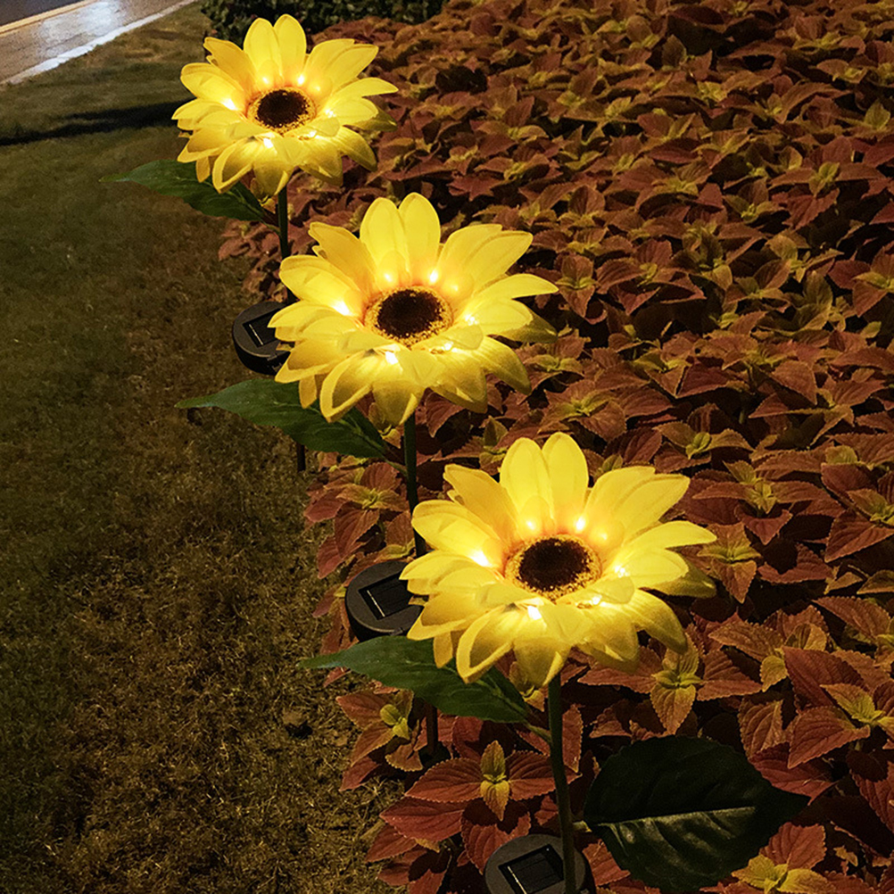 Solar-gartenleuchten, Solarbetriebene Sonnenblumenleuchten, Wasserdichte Led-rasenlampe, Dekoratives Nachtlicht Für Terrasse Und Hof