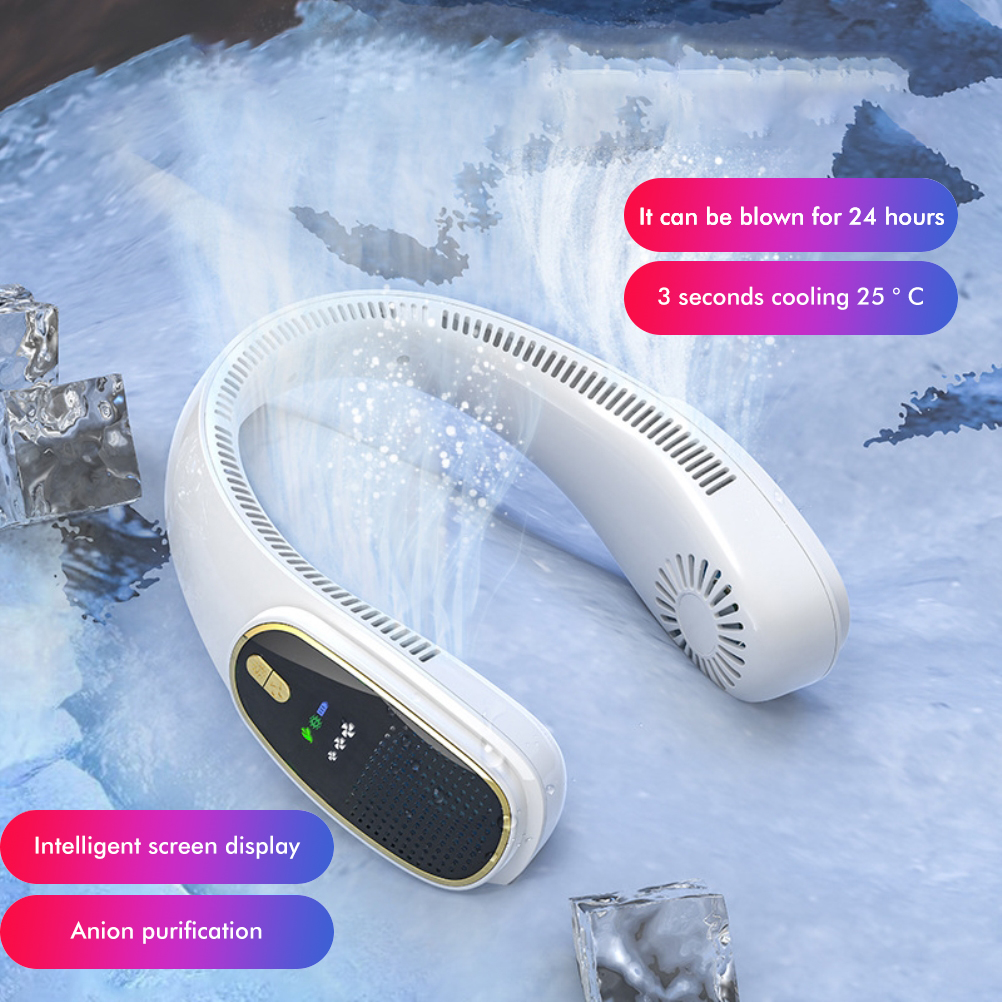 Tragbarer, Freihändiger Nackenventilator, Usb-aufladbar, Klingenlos, Leise Und Persönlich – Ideal Für Outdoor-sport, Büro Und Reisen. Perfekt Für Sport, Reisen Und Büro.