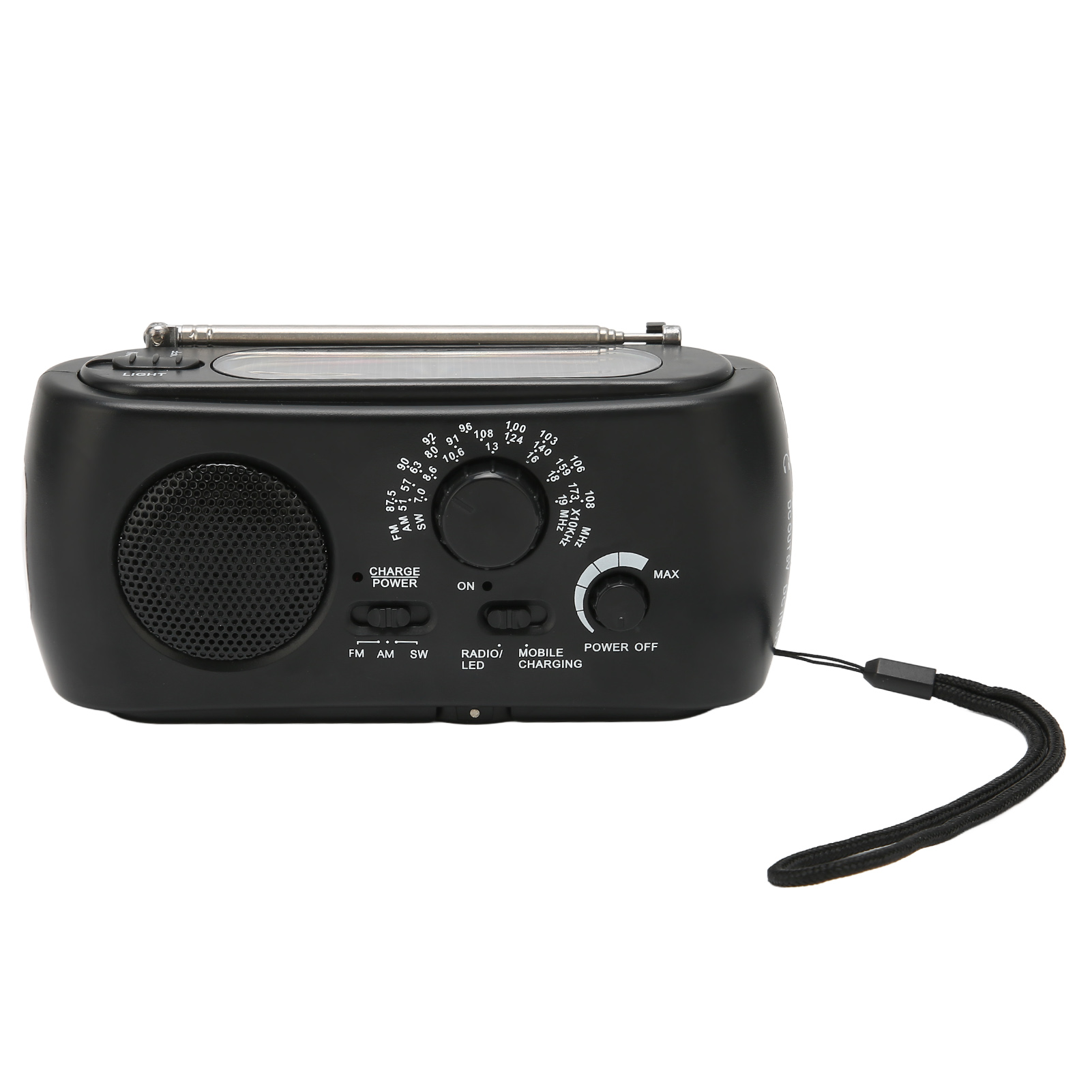 Solarbetriebenes Notfallradio Mit Handkurbel, Multiband-am/fm/sw-radio Mit Led-beleuchtung Für Outdoor-camping