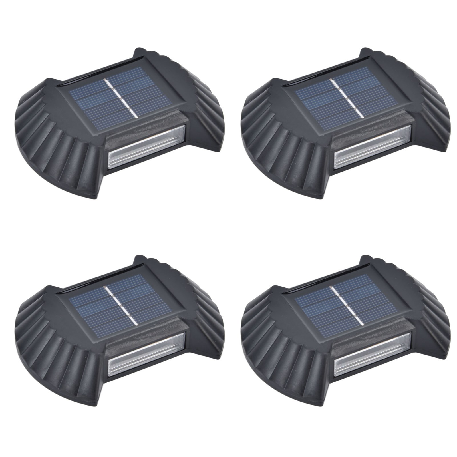 4er-set Wasserdichte, Multifunktionale Led-solar-wandleuchten Für Terrasse, Hof, Garten Und Einfahrt (weißes Licht)