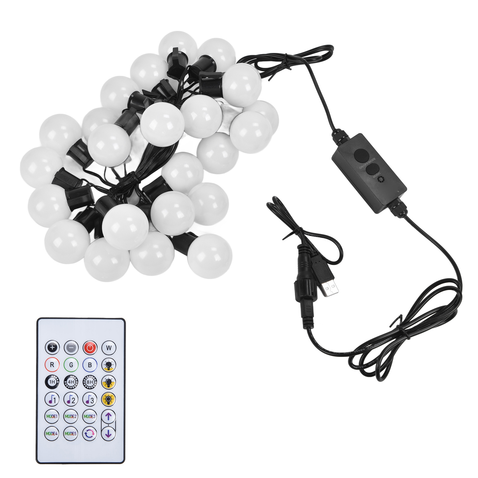 M Lange Led-lichterkette Mit Usb-anschluss, Intelligente Rgb-led-beleuchtung Für Schlafzimmer, Partys, Hochzeiten, Veranda, Balkon Und Baumdekoration