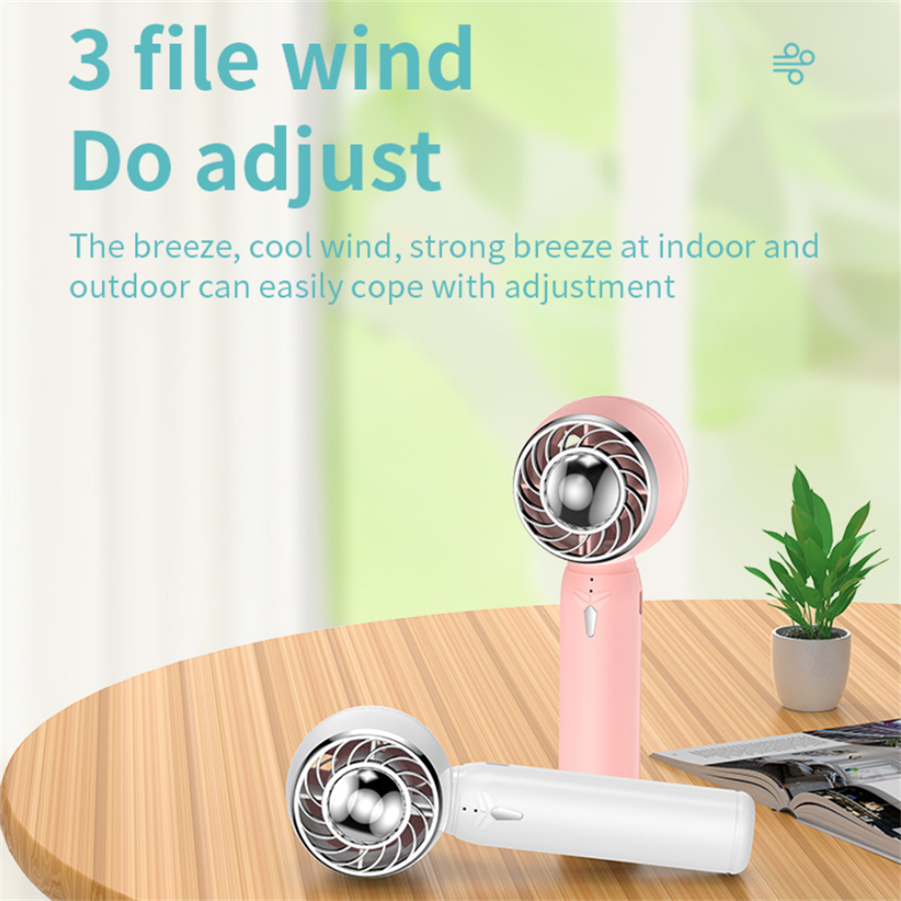 Handventilator, Usb-wiederaufladbar, Leise, 2000 Mah, Ideal Für Sommer Und Reisen Im Freien